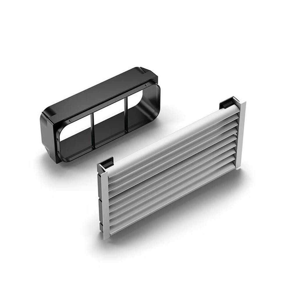 Naber Abluft-Set Naber Sockellüftungsgitter flow, edelstahlfarbig