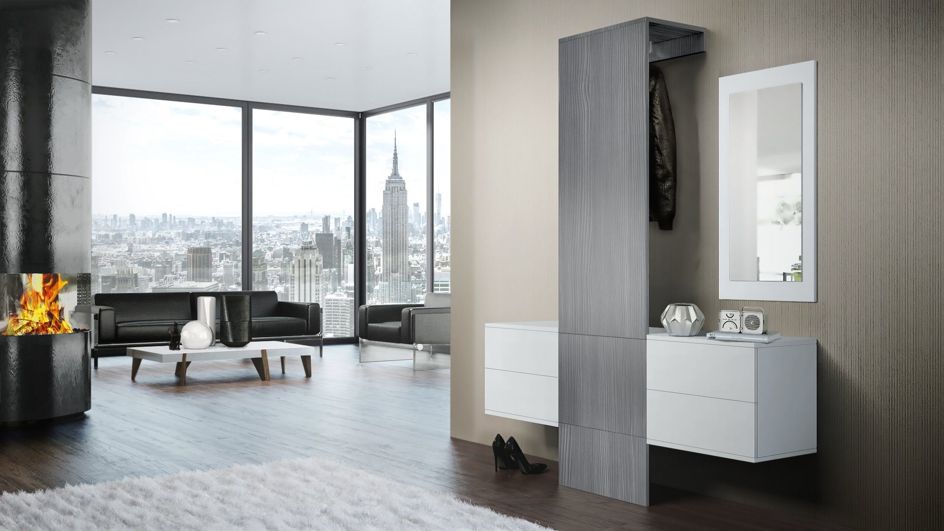 Vladon Garderoben-Set Carlton Set 3, (Wandgarderobe günstig online kaufen