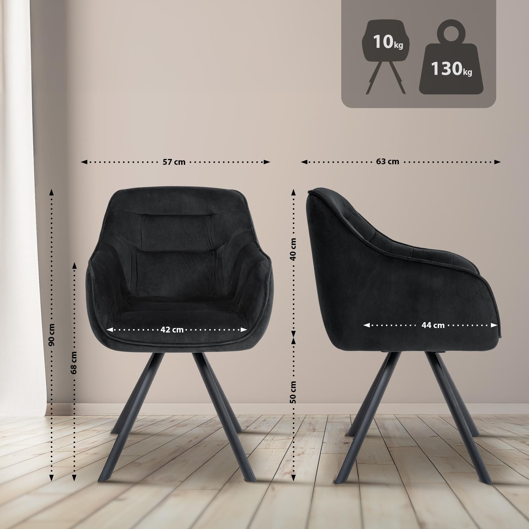 CLP Esszimmerstuhl Russel, Samt oder Antik Stoff günstig online kaufen