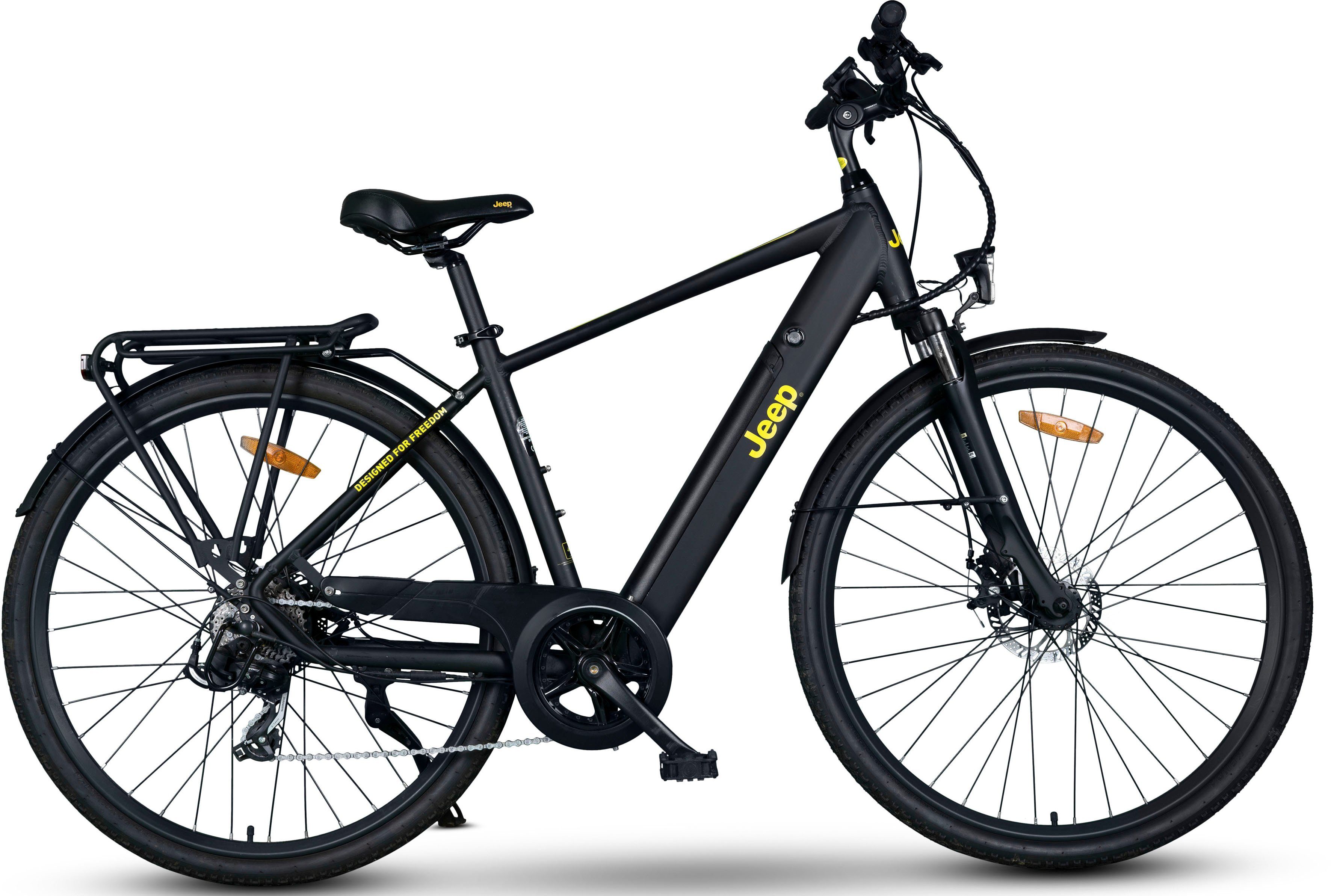 Jeep E-Bikes E-Bike TMR 7000, 7 Gang, Kettenschaltung, Heckmotor, (mit Akku-Ladegerät)