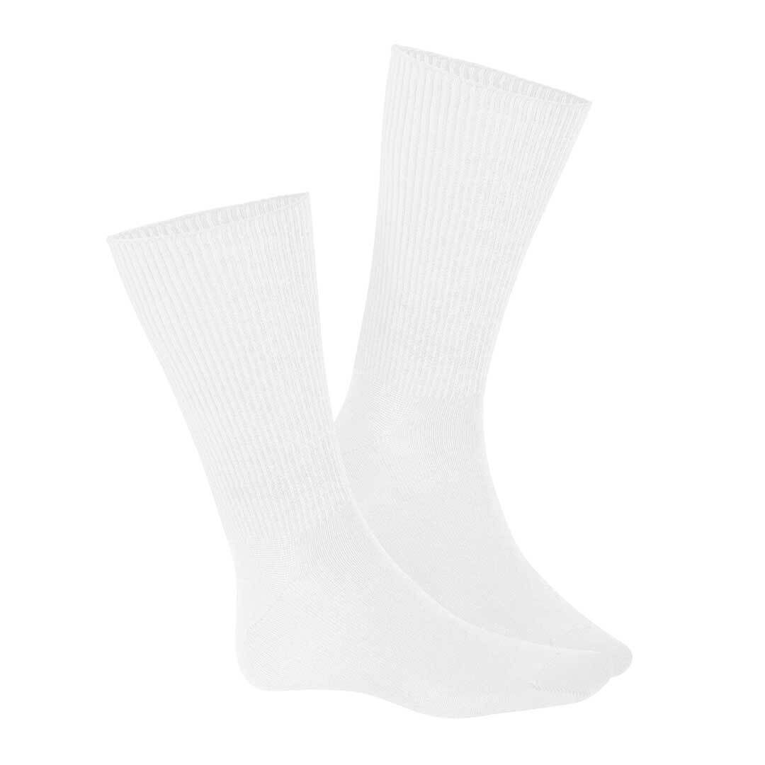 Gummifäden 0008 (1-Paar) RELAX Basicsocken White Socken Herren SOFT ohne Hudson Druckfreie