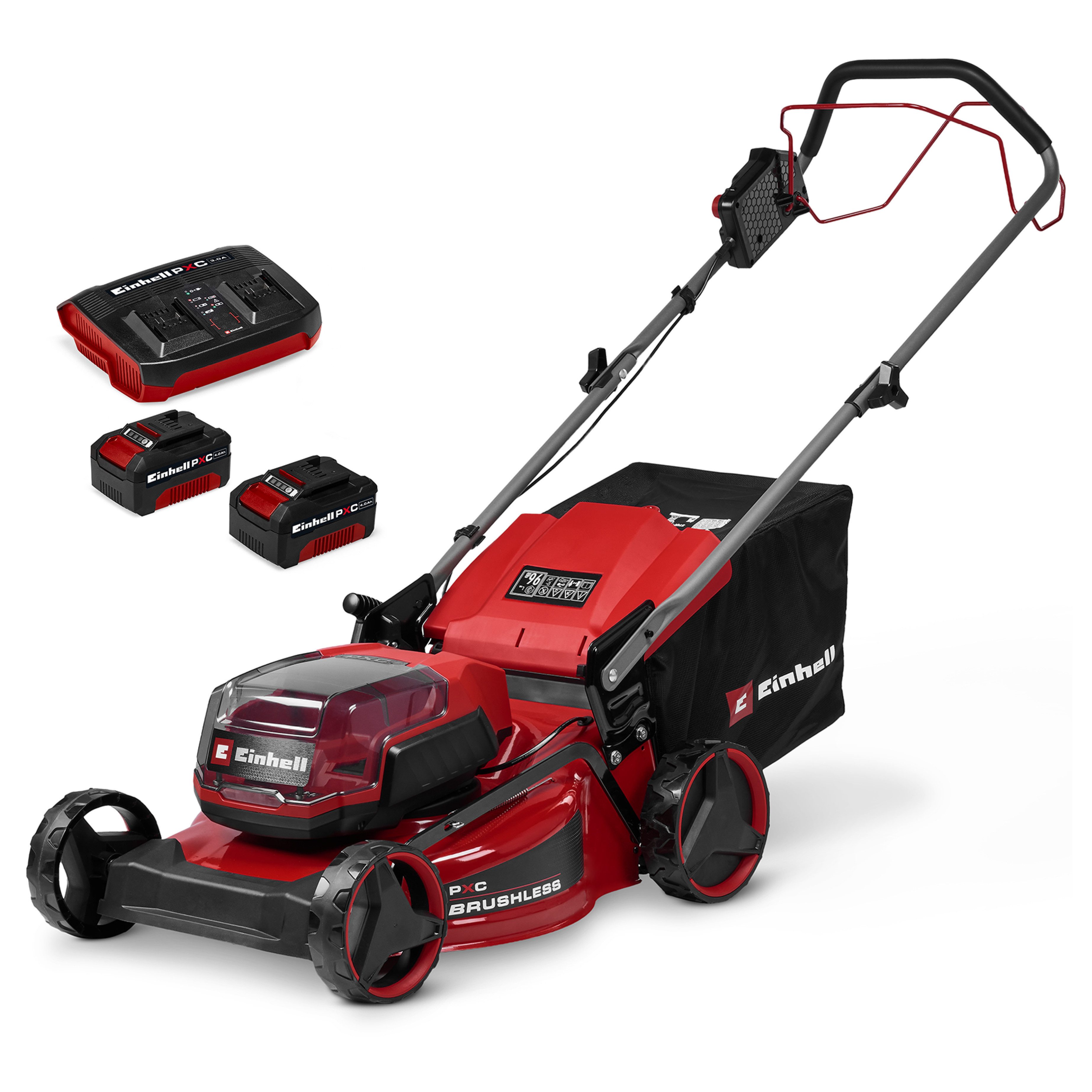 Einhell Akkurasenmäher GC-CM 36/46 S Li BL (2x4,0Ah), 46 cm Schnittbreite, Inkl. Akku und Twincharger