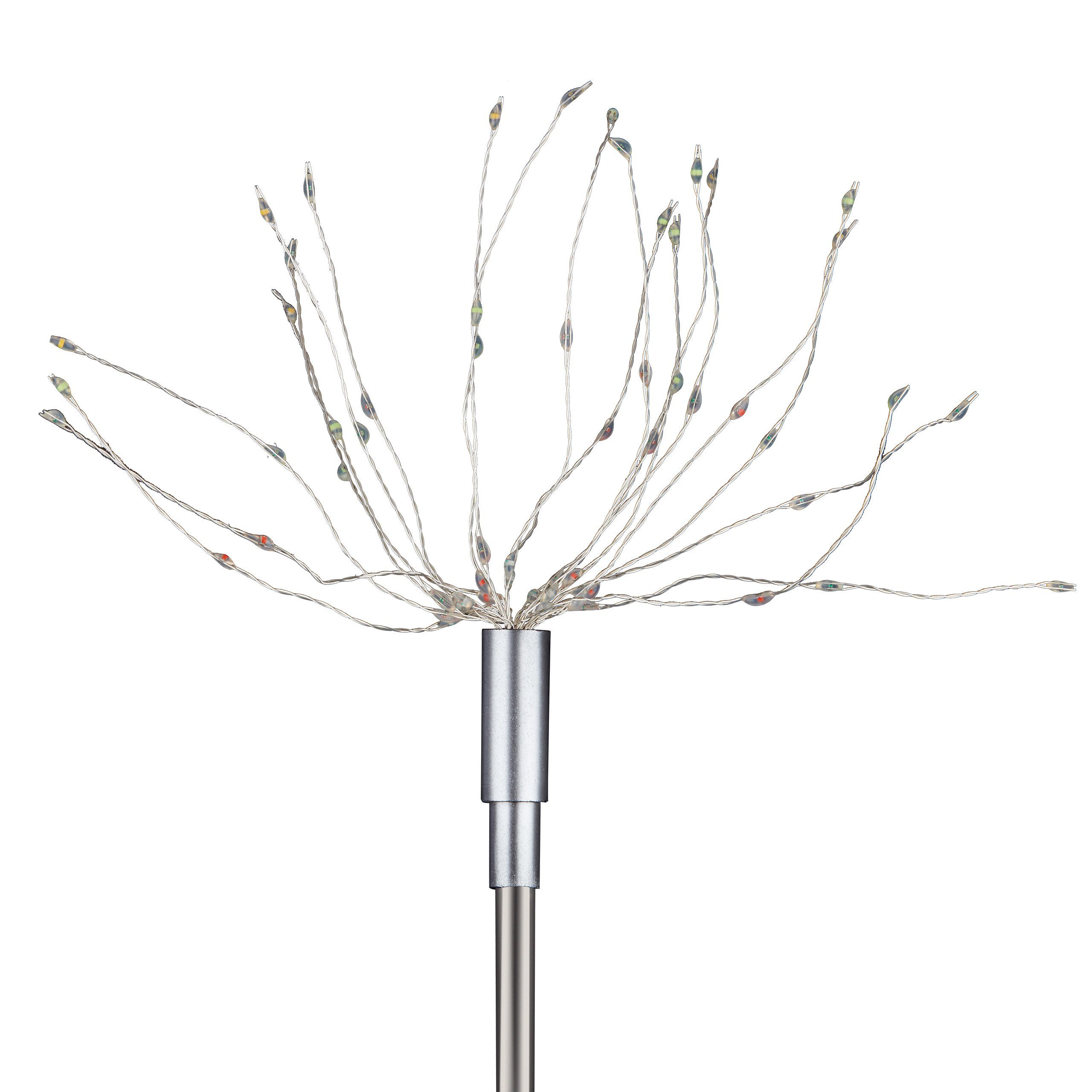 IC Gardenstyle LED cm 120 Feuerwerk, insgesamt Dekoleuchte 2er kabellos, inkl. Höhe: Set bunt Erdspieß, moderne ca. 85 Gartenleuchte, LEDs, Solarleuchte