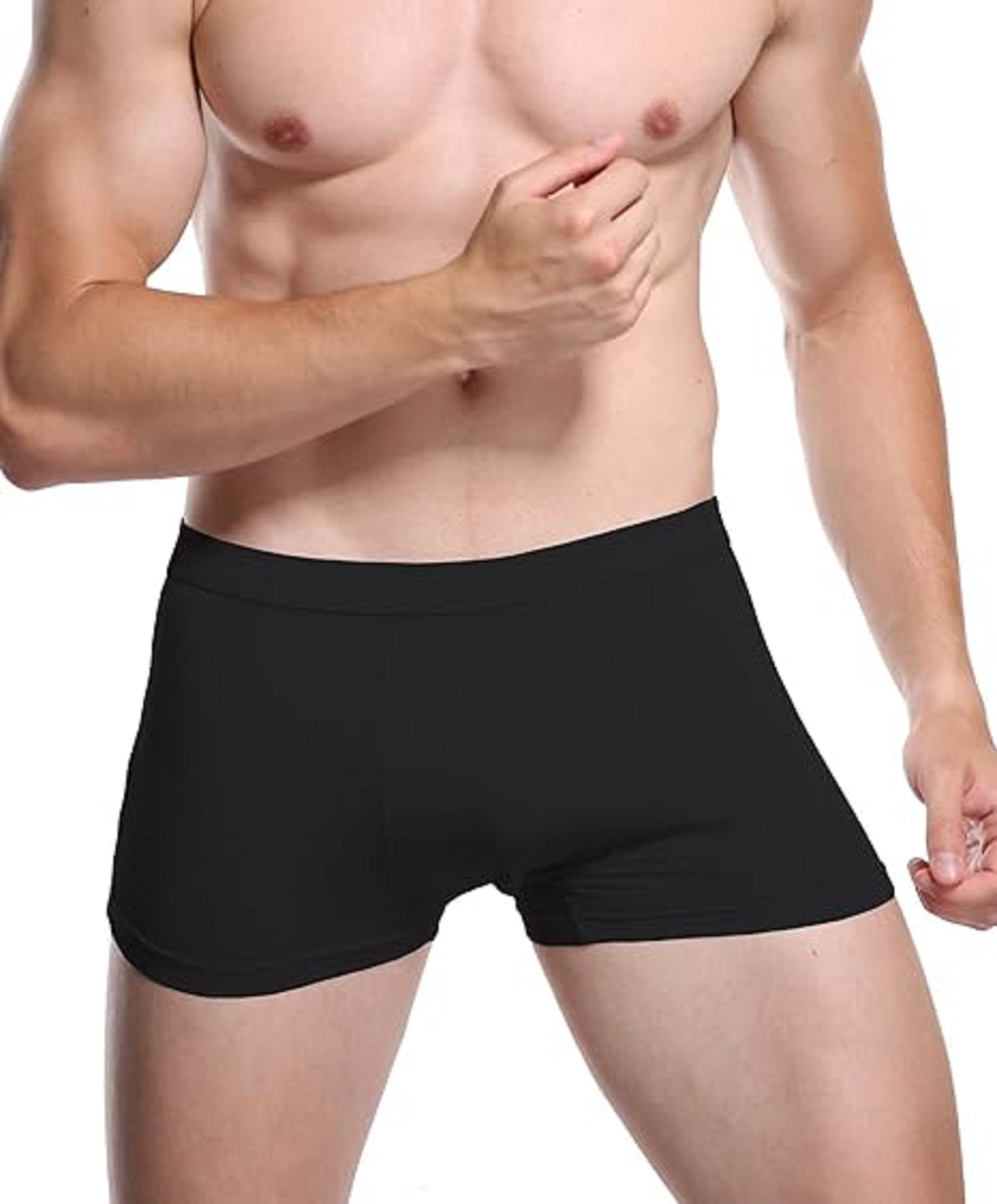 DDOnlineShop Boxershorts Herren 5er Pack – Baumwolle unterhose herren langes bein Schwarz (Spar-Set, 5-St., 5er-Pack) Premium Qualität A1125 – Bild 3 von 5
