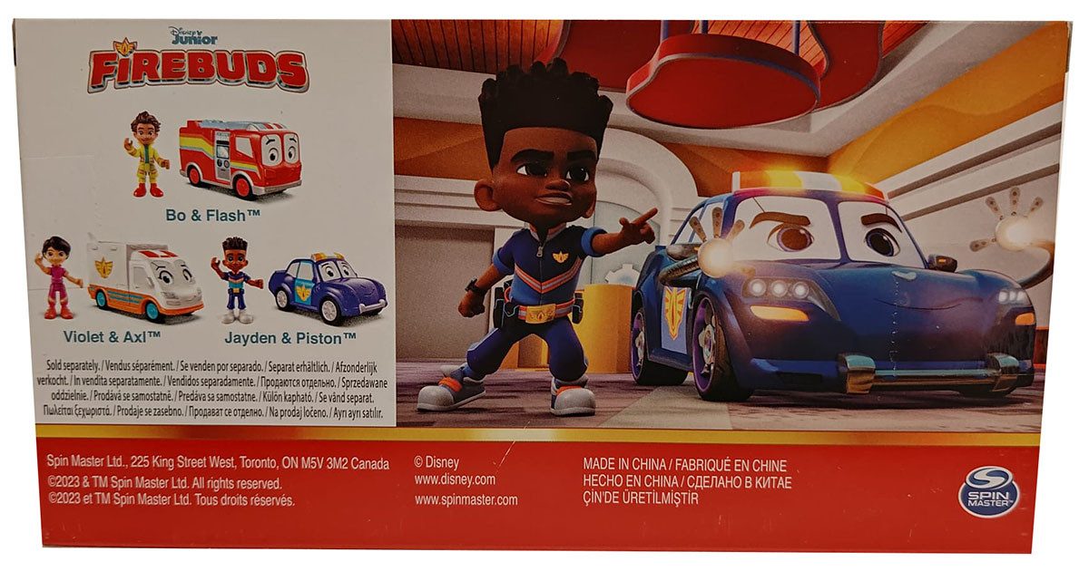 Spin Master Spielzeug-Polizei Disney Junior Firebuds - Jayden und Piston - Polizeiwagen mit interakt