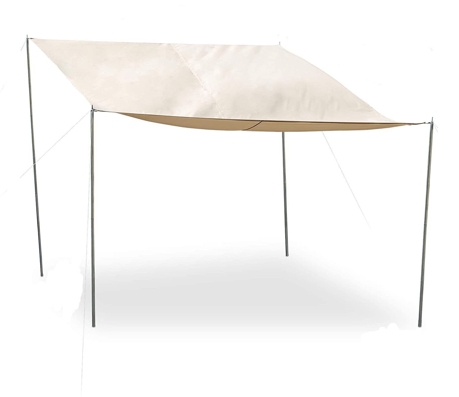 Defactoshop Sonnensegel Sonnensegel Sonnenschutz Camping Sonnendach Aufstellstang 3x4 Diverse, (4-tlg)
