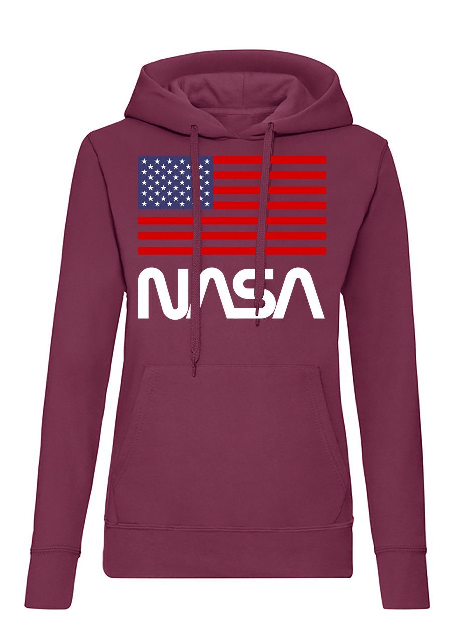 Blondie & Brownie Hoodie Damen NasaUSA Raketen Hoodie mit Kapuze