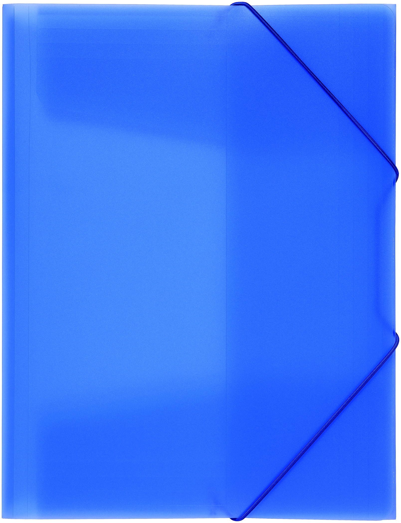 Fächermappe Gummizugmappe 21613-07 DIN A4 PP 3 Klappen blau