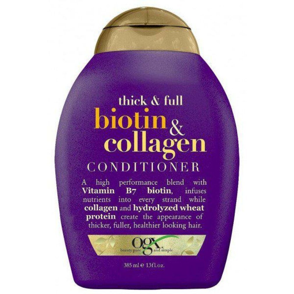 385ml mit & Biotin Haarspülung Collagen ORGANIX Conditioner Spülung OGX