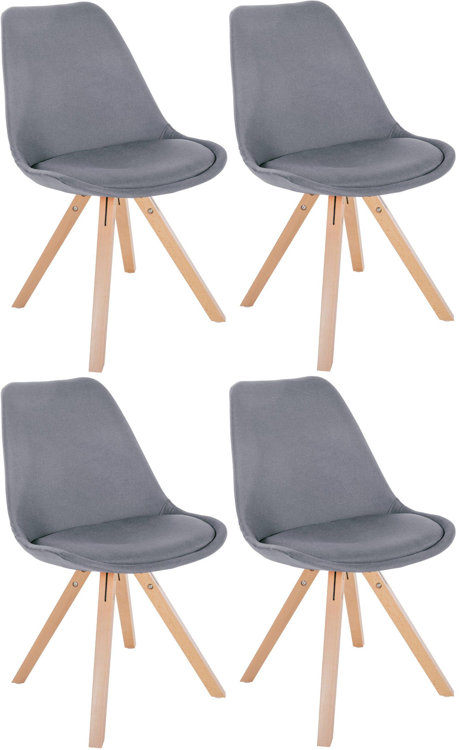 CLP Esszimmerstuhl Sofia Stoff (4er Set), mit Holzgestell