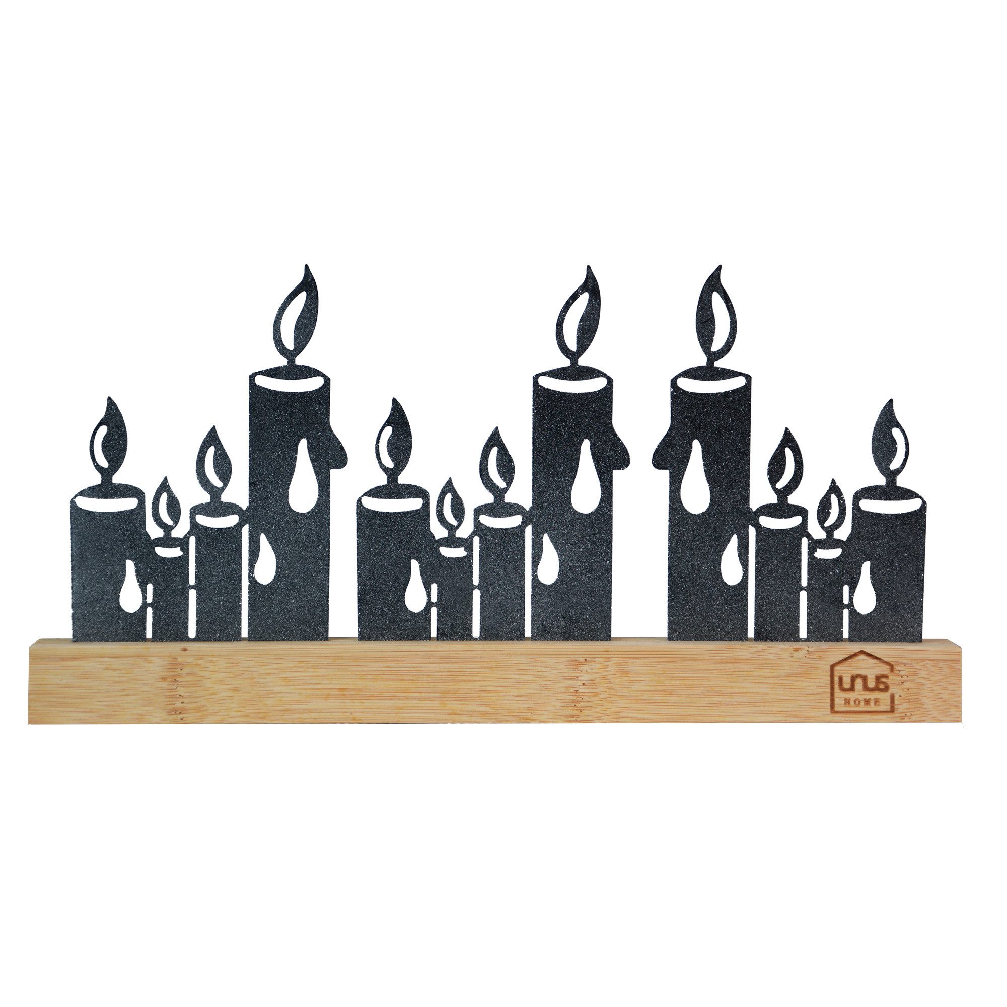 UNUS HOME Kerzenhalter Kerzen-Aufsteller (Schwarz), Kerzen-Silhouette günstig online kaufen