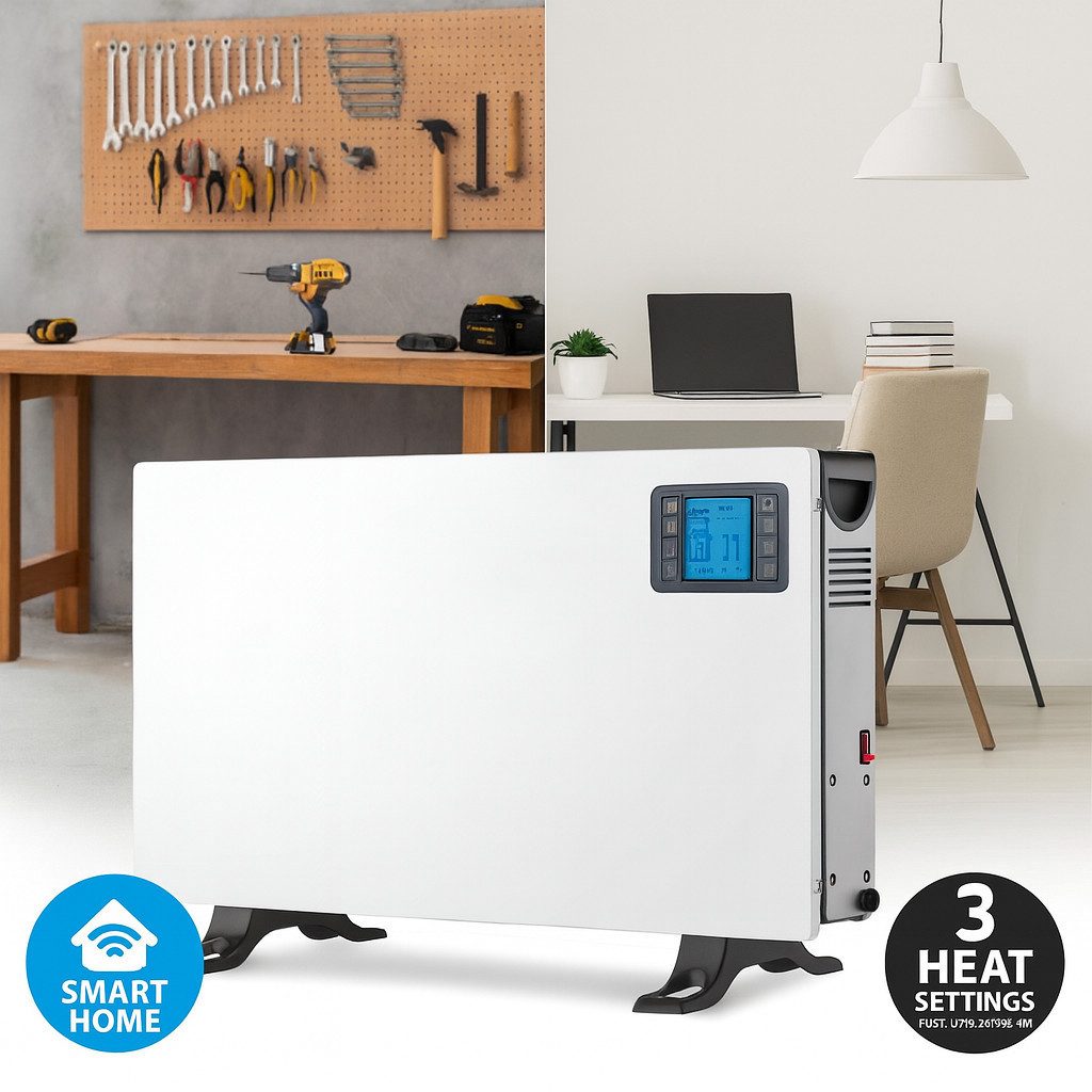 Denver Konvektor SCH-2105 Smarter Wi-Fi Konvektorheizer, App- & Sprachsteuerung, Timer, Energiesparend, Thermostat, Frostschutz, Überhitzungsschutz, Turbo