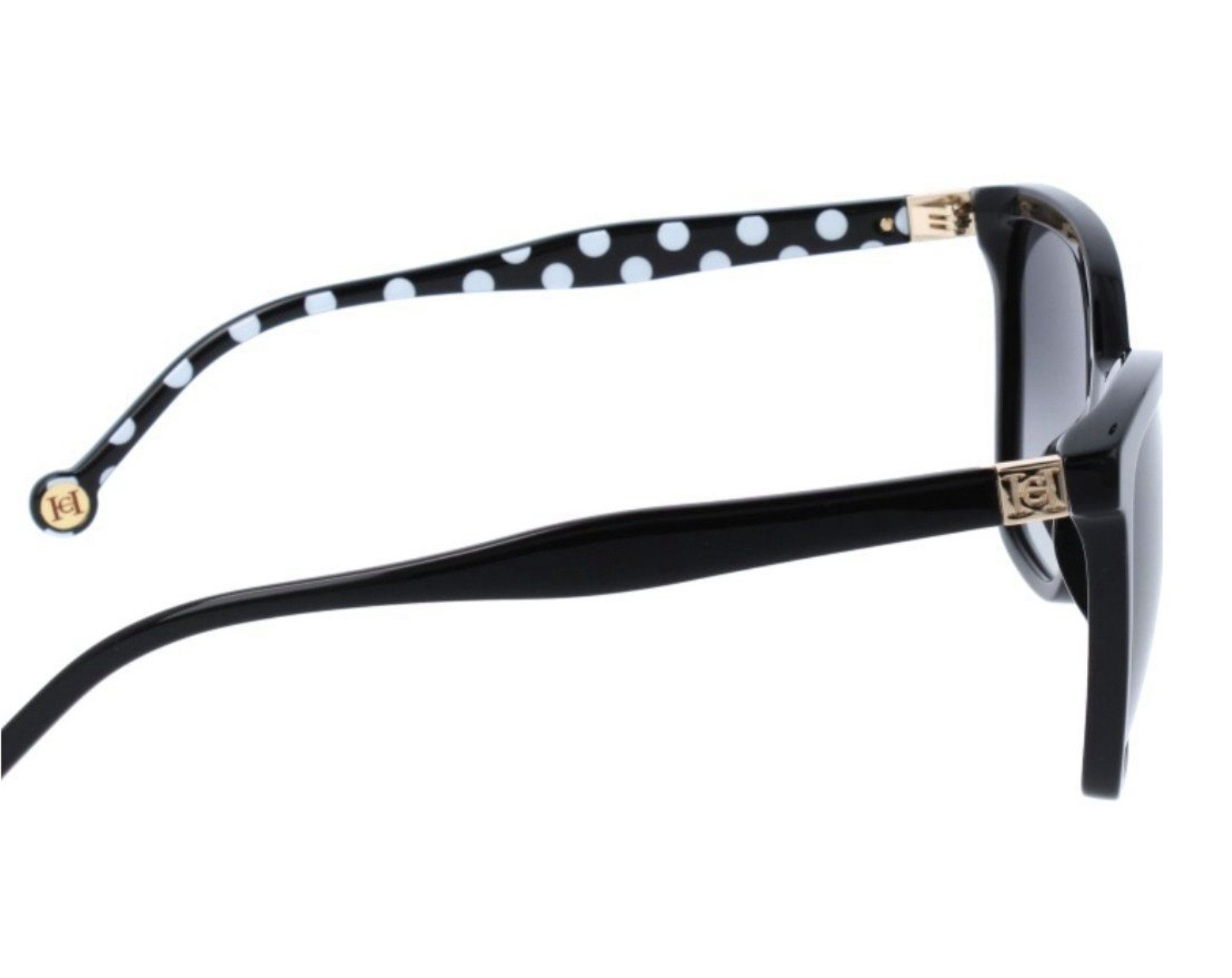 Carolina Herrera Sonnenbrille Damen Brille Retro Iconic Polka-Dot SHE888 0700 Leichte Verlaufstönung – ideal für Freizeit & Alltag