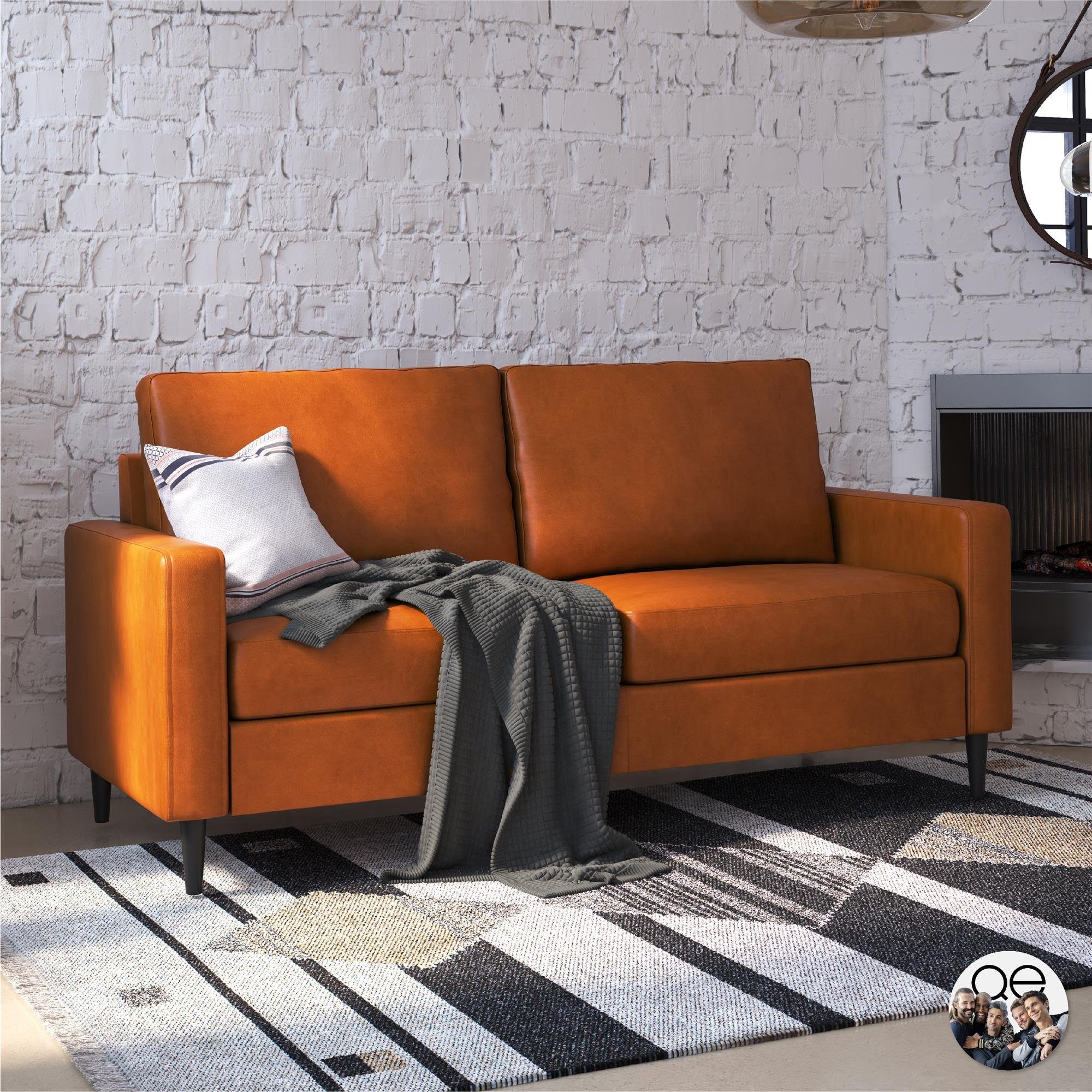Sofa Couch, cm kamel in Bezug Wainwright, 183 Lederoptik, loft24 Länge 3-Sitzer,
