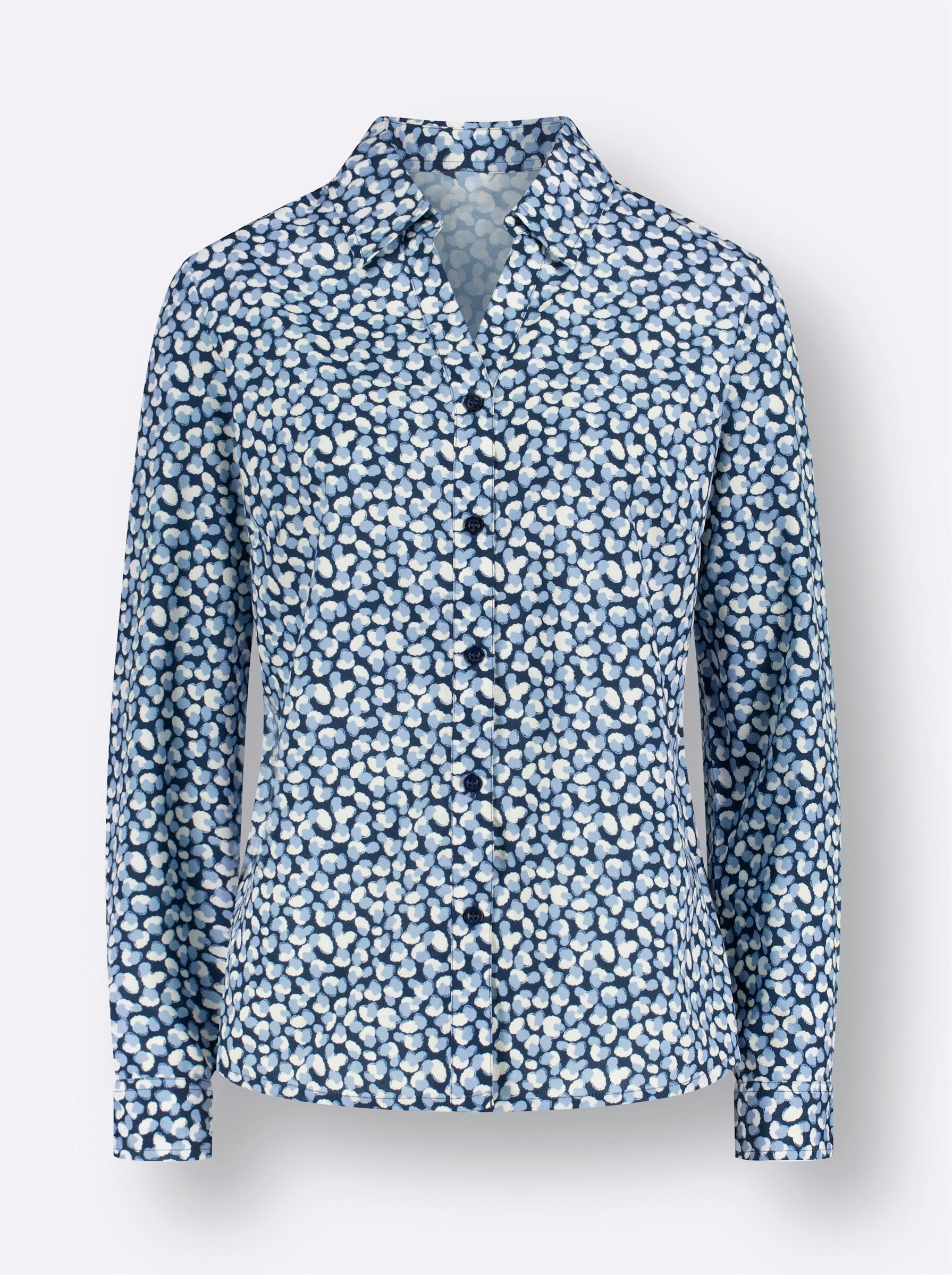 Sieh an! Klassische Bluse Langarmbluse .