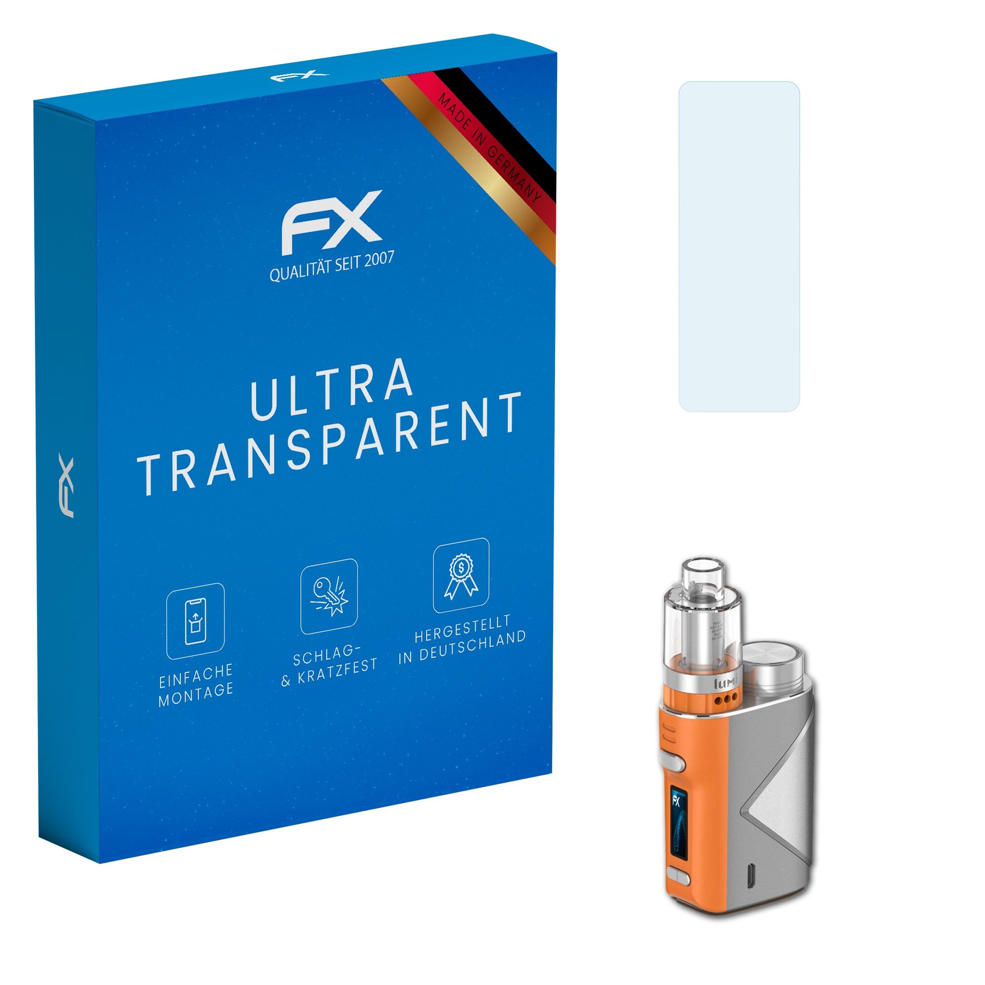 atFoliX Schutzfolie Displayschutz für Geekvape Lucid, (2 Folien), Ultraklar und hartbeschichtet