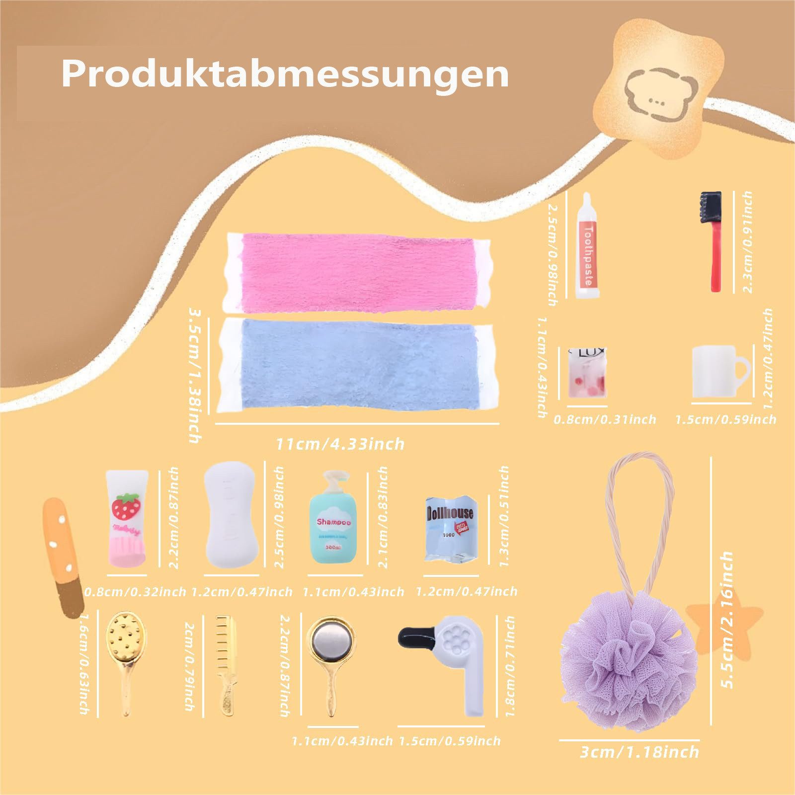 CLTYQ Puppenhausmöbel 15 pcs Wichtel Zubehör,Wichtelzubehör,Wichteltür,Miniatur Zubehör, Wichtel Set,Weihnachtswichtel,Mini Sachen,Miniatur Set,Puppenhaus Deko – Bild 2 von 5