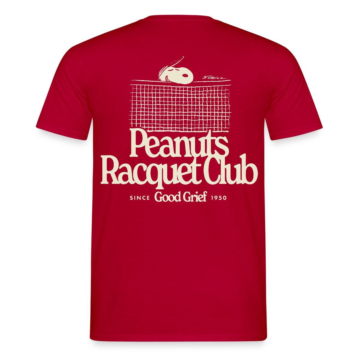 Spreadshirt T-Shirt Peanuts Racquet Club Mit Snoopy Hell Männer T-Shirt (1-tlg)
