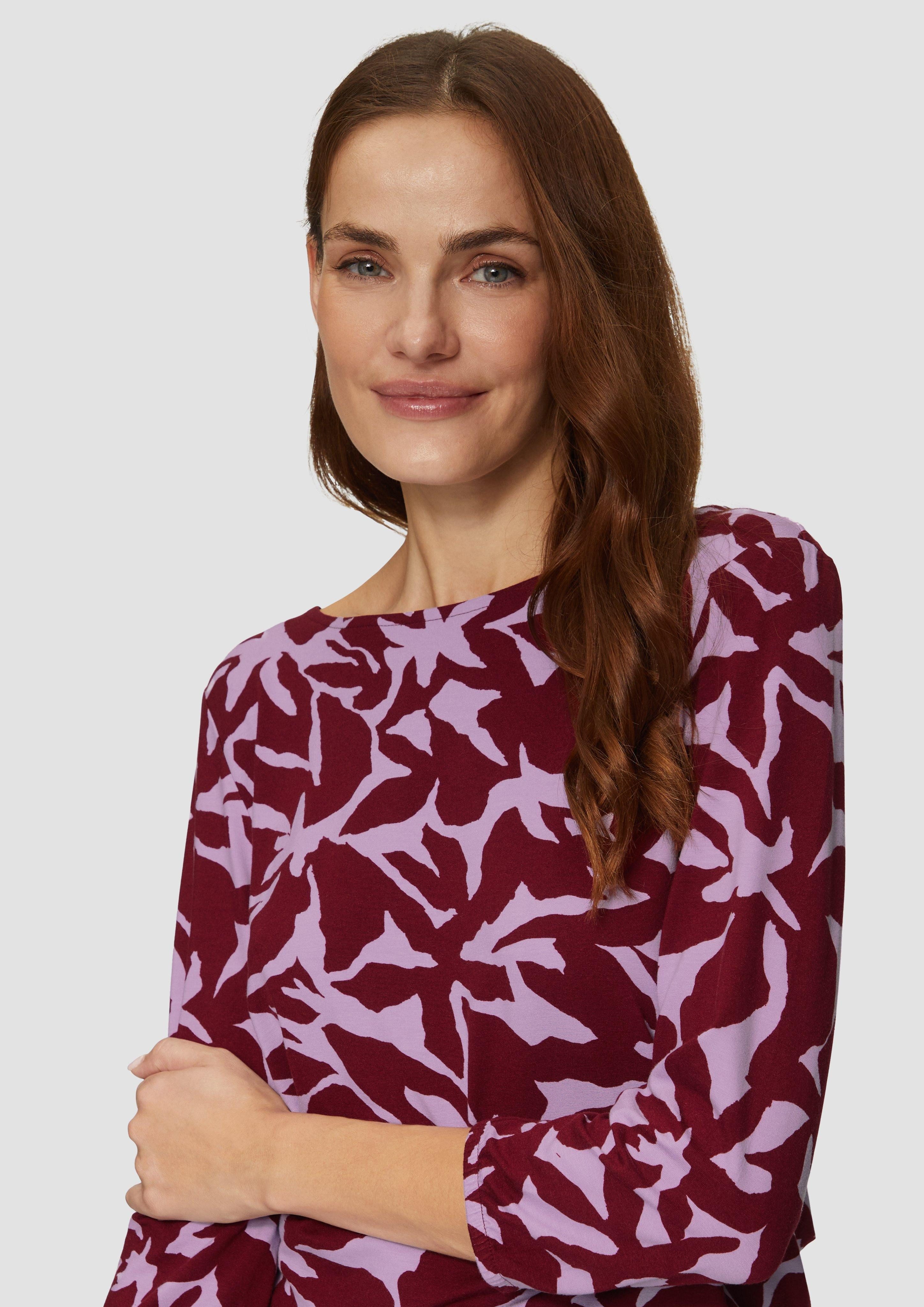 s.Oliver 3/4-Arm-Shirt Shirt mit All-over-Print aus günstig online kaufen