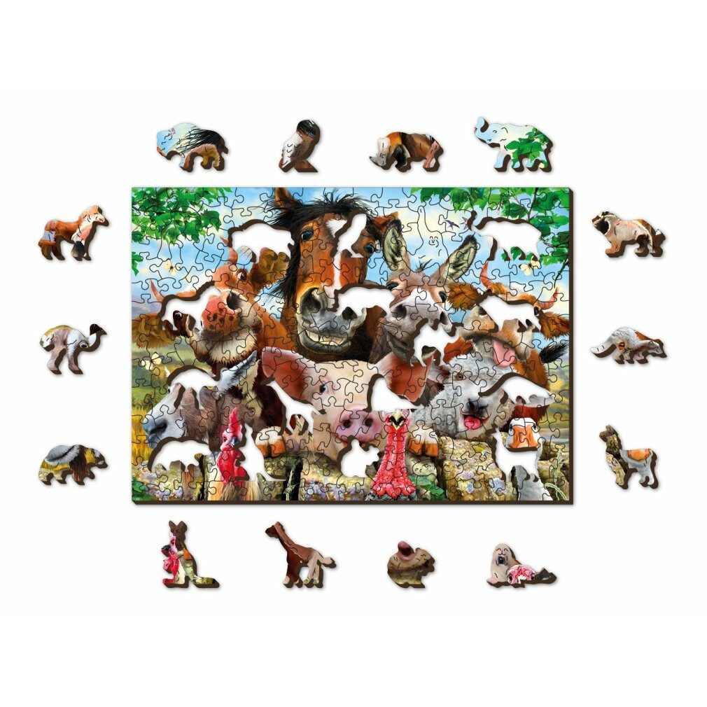 Wooden City Puzzle Holzpuzzle Bauernhofleben 2in1, 200 Teile ECO, Puzzleteile
