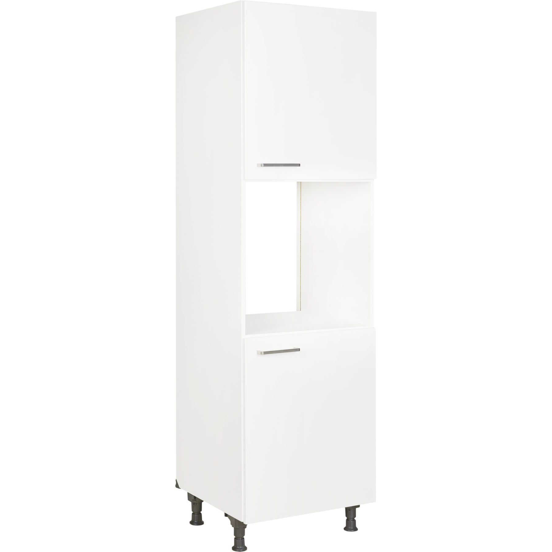 nobilia® Backofenumbauschrank GO-1 Metallgriff Edelstahlfarbig 263, hochwertig + komplett vormontiert