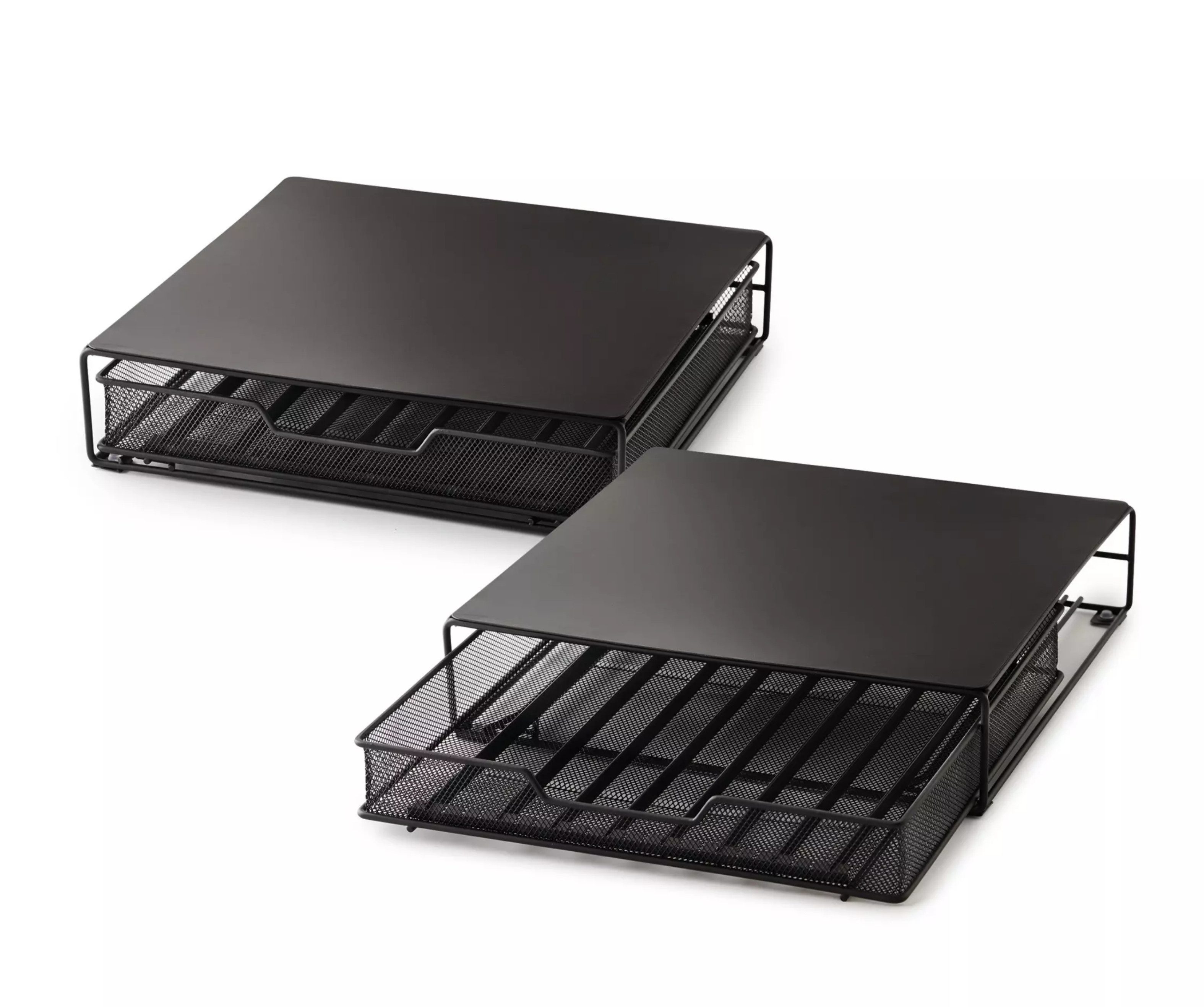 Betty Bossi Schubladeneinsatz 2x Schubladenbox Kaffeekapseln & Tee Metall Küchen Organizer Box, Passt perfekt unter gängige Kaffee- oder Teemaschinen.