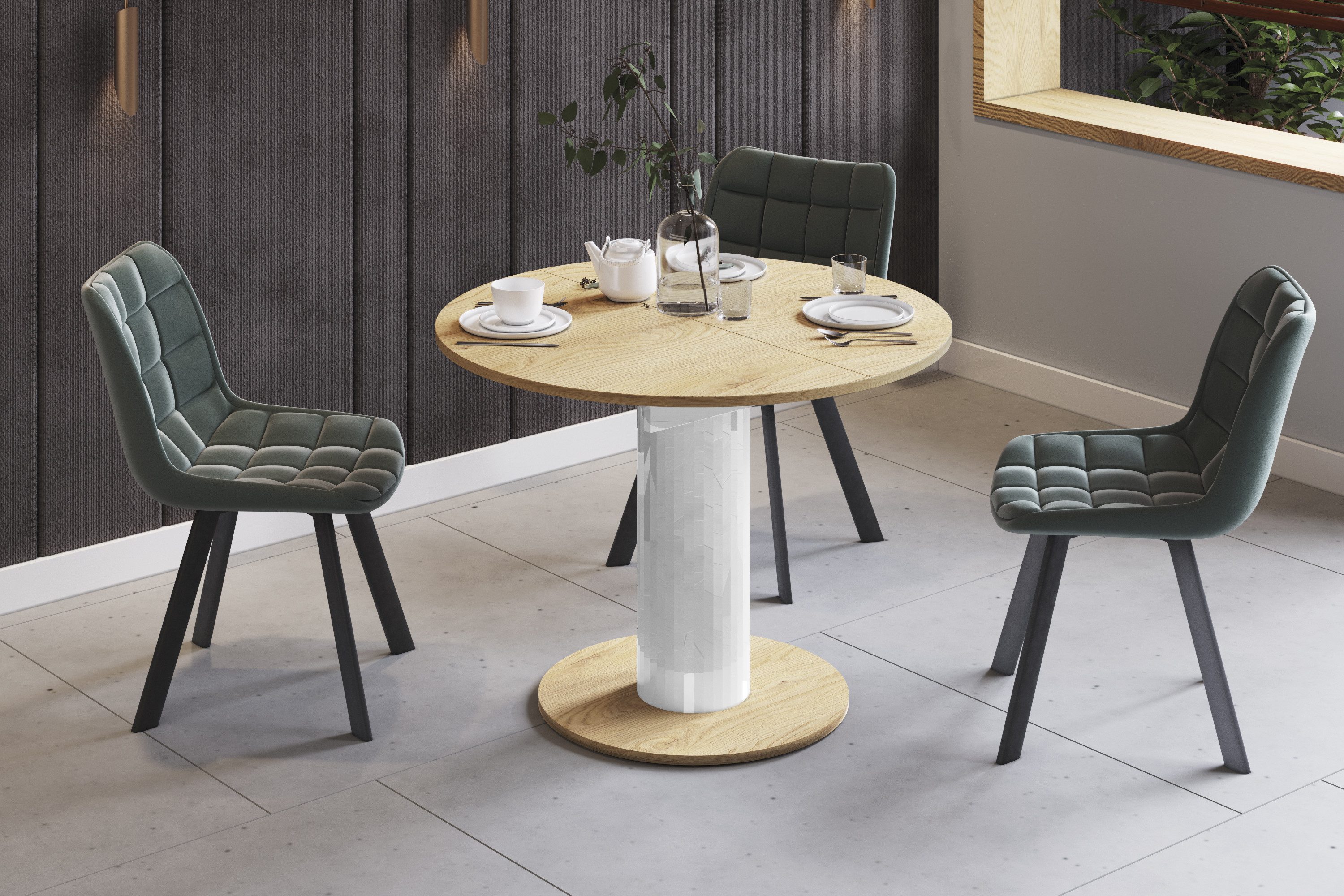 designimpex Esstisch Design HES-111 Tisch rund günstig online kaufen