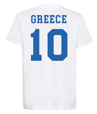 Youth Designz T-Shirt Griechenland Kinder T-Shirt im Fußball Trikot Look mit trendigem Motiv
