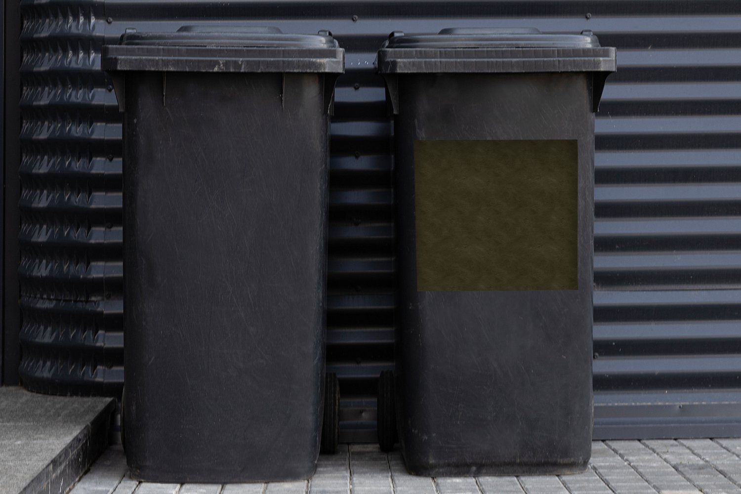 Grün Tiere Wandsticker St), (1 Leder - Abfalbehälter Sticker, Container, - Mülltonne, MuchoWow Mülleimer-aufkleber,