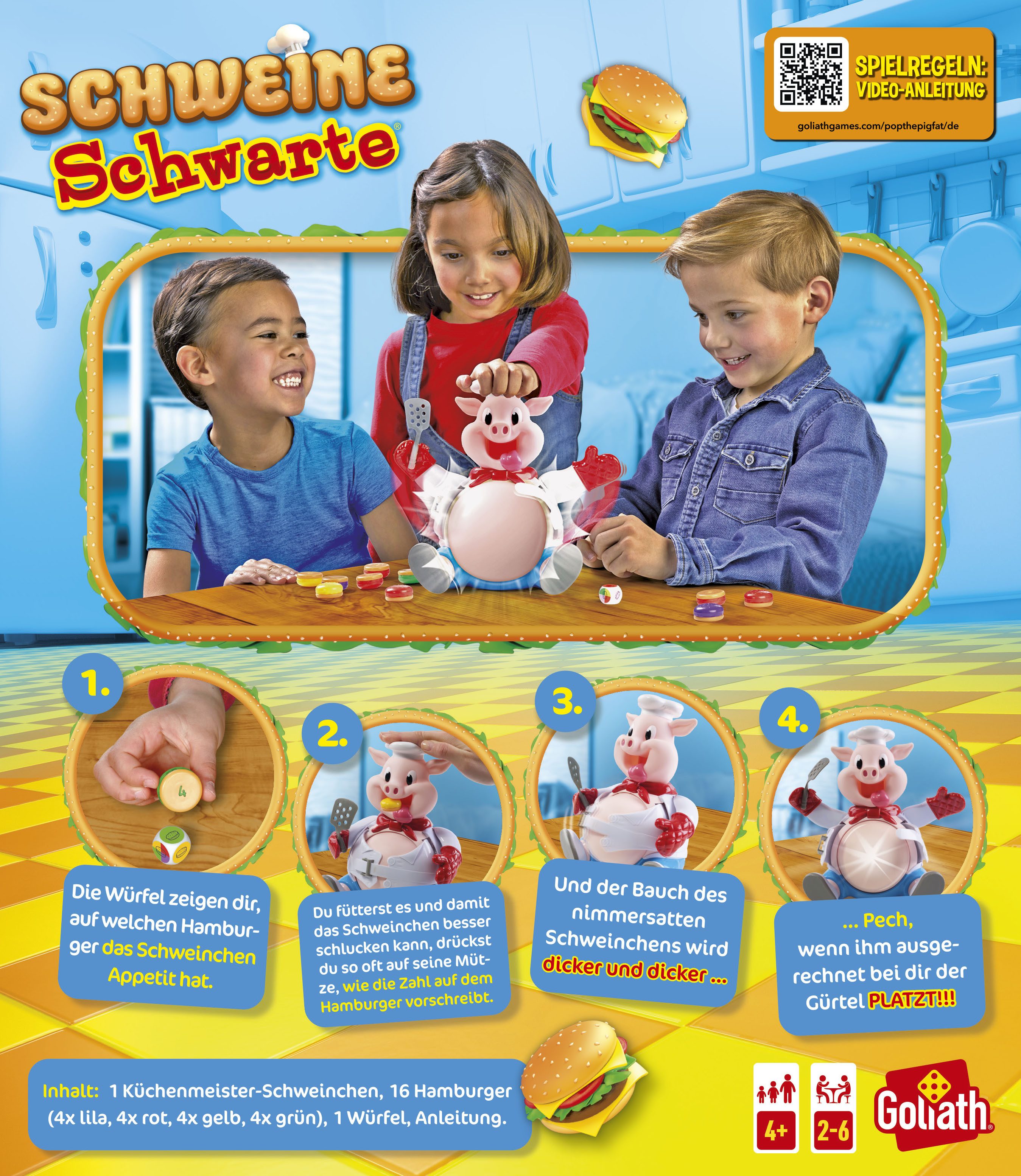 Goliath® Spiel Schweine-Schwarte, Aktionsspiel