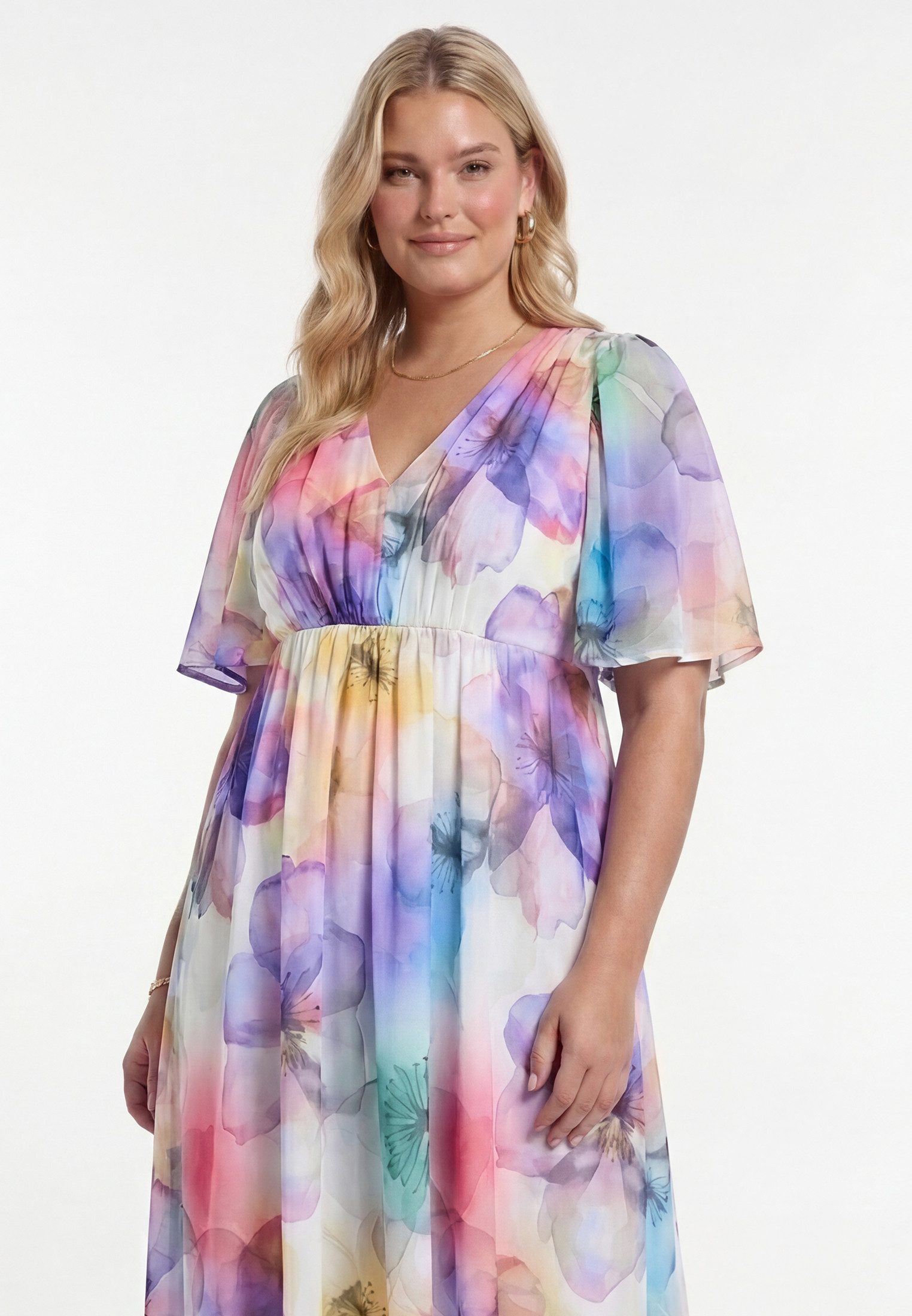 YOEK A-Linien-Kleid Damen Kleid mit Druck Bio-Baumwolle