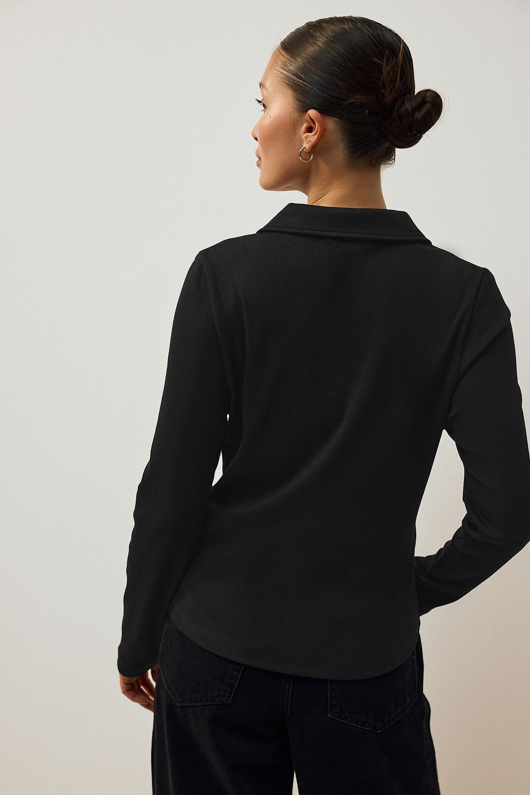 Next Langarmbluse Langärmeliges Button-down-Henley-Oberteil (1-tlg) günstig online kaufen