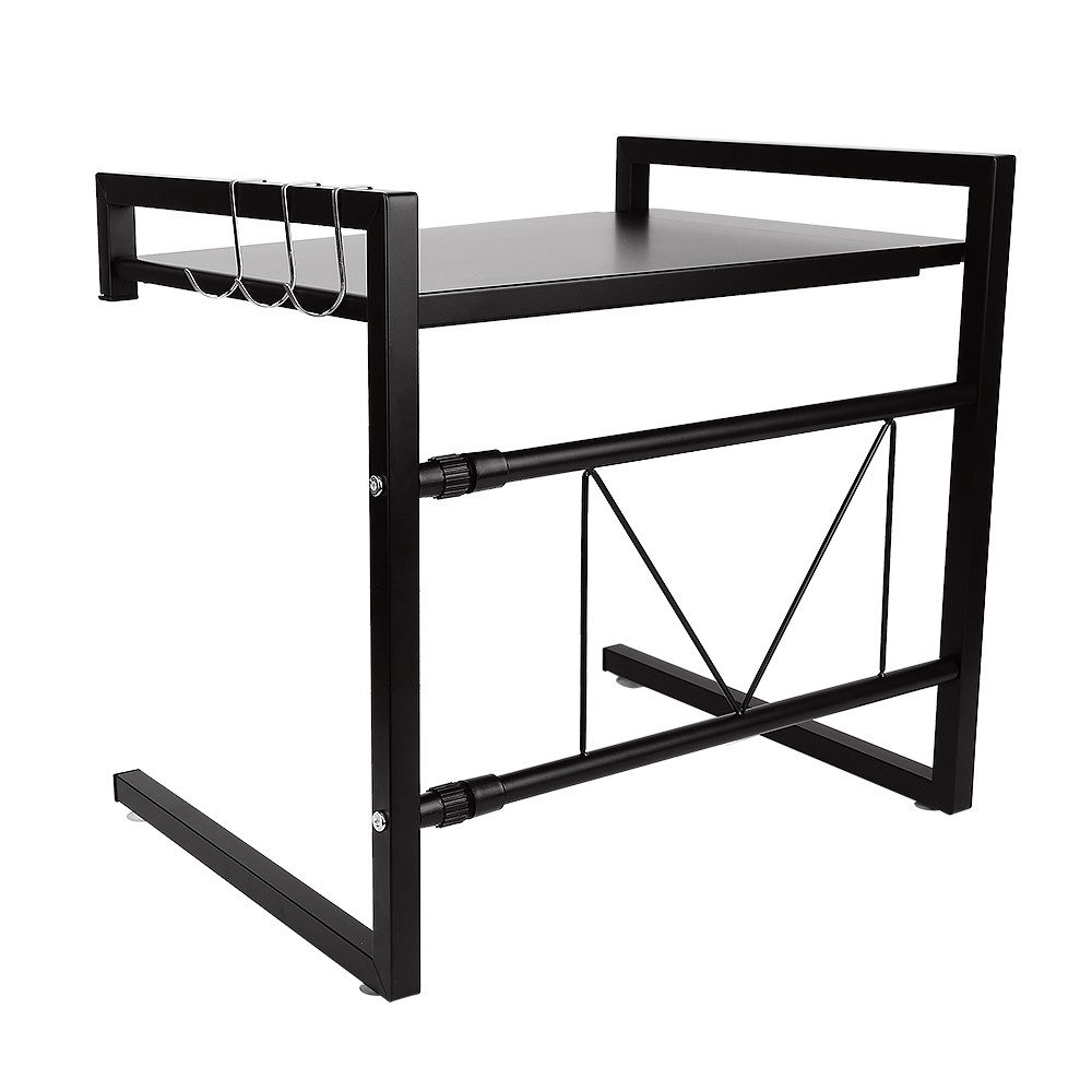JEOBEST Regalelement Küchenregal Mikrowellenregal, längenverstellbares Mikrowellen Regal(40-65cm) Rutschfeste Füße