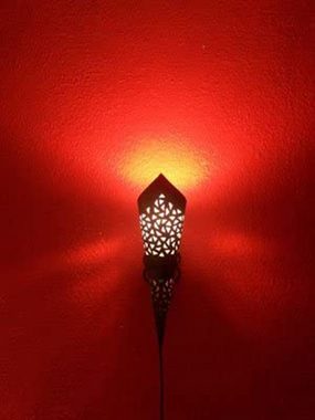 Marrakesch Orient & Mediterran Interior Wandleuchte Orientalische Lampe Wandleuchte Marina Klein, ohne Leuchtmittel, Handarbeit