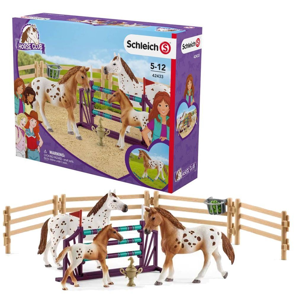 Schleich® Spielfigur Lisas Turnier-Training Schleich Sammel-Figur Horse Club Set Pferde