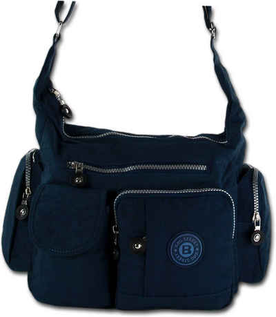 BAG STREET Schultertasche Bag Street Nylon Tasche Damenhandtasche (Schultertasche, Schultertasche), Damen, Jugend Tasche strapazierfähiges Textilnylon blau