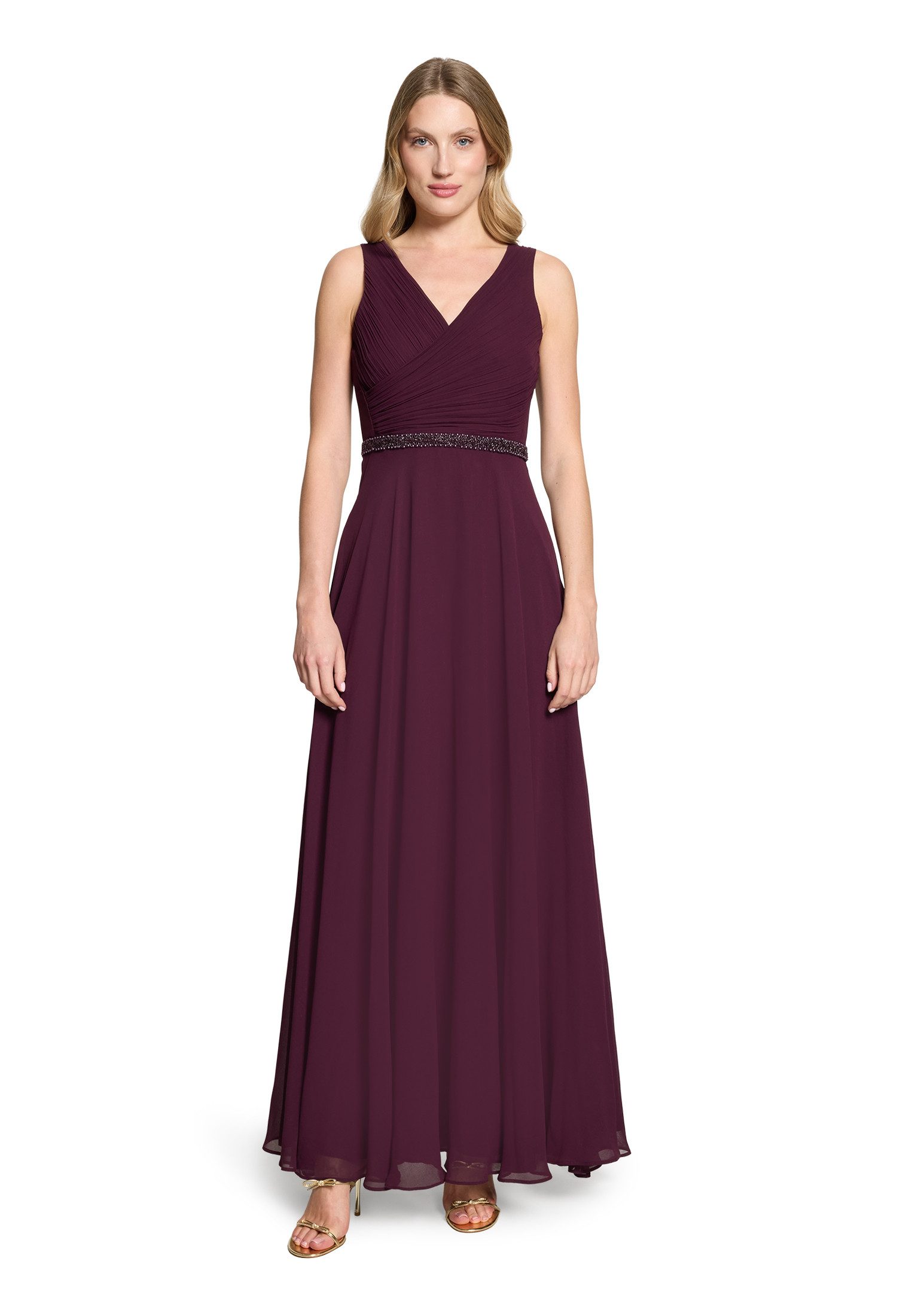 Vera Mont Abendkleid Damen mit Plissee Dekoelemente