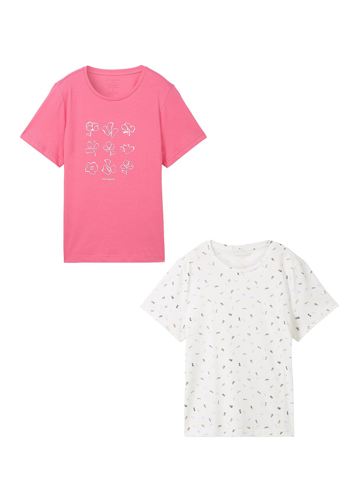 TOM TAILOR T-Shirt 2er-Set Rundhals Kurzarm günstig online kaufen