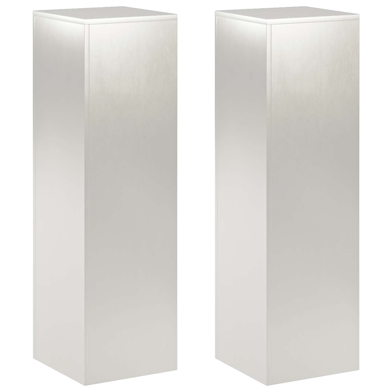 vidaXL Blumenständer Pflanzenständer 2 pcs Silber 30 x 30 x 100 cm Stahl (2 St)