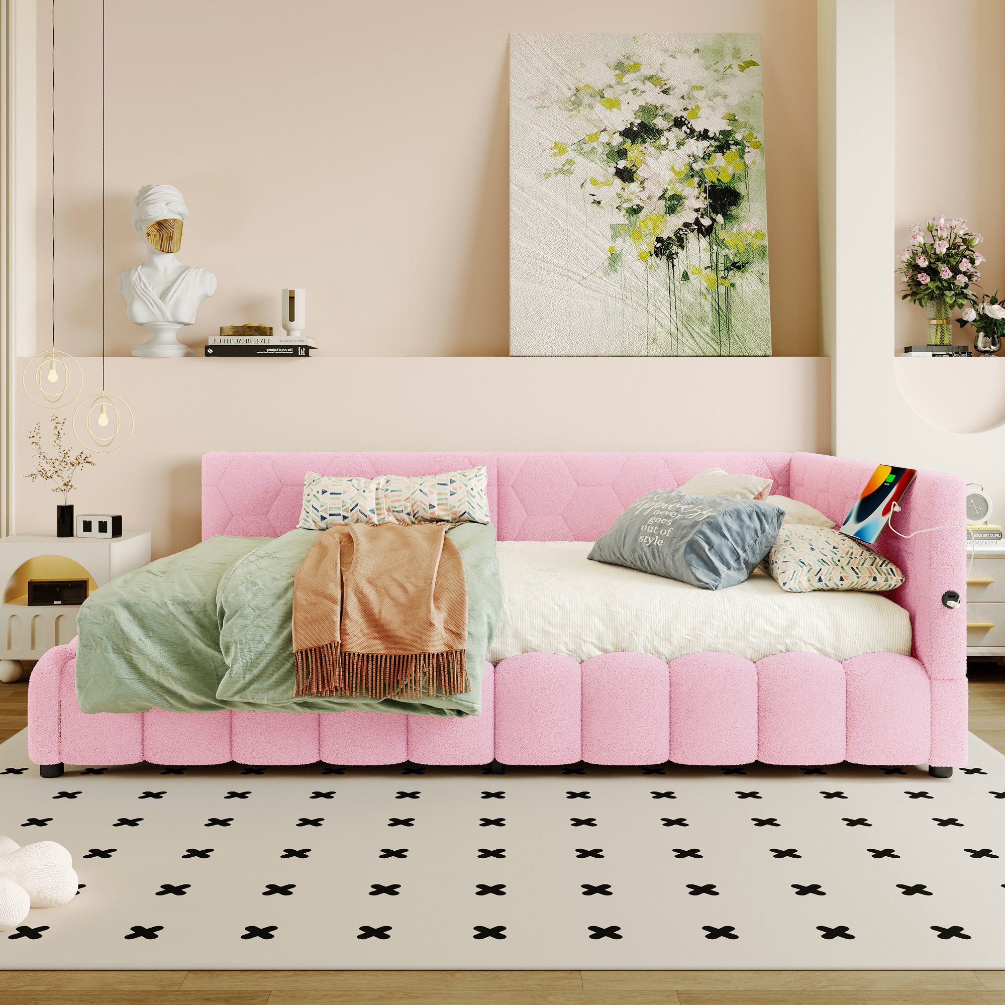 HAUSS SPOLE Schlafsofa 140x200cm mit LED-Lichtleiste, günstig online kaufen