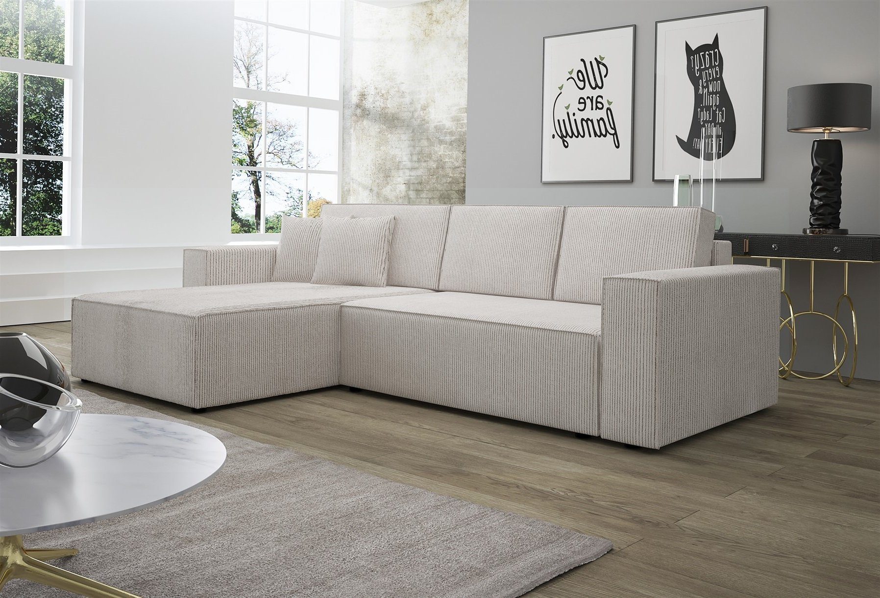 Fun Möbel Ecksofa Ecksofa Schlafsofa Sofa günstig online kaufen