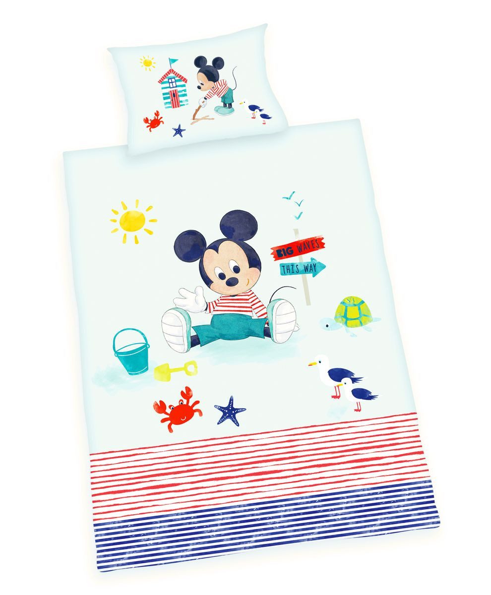 Herding Babybettwäsche 100x135cm Disney Mickey Mouse, günstig online kaufen