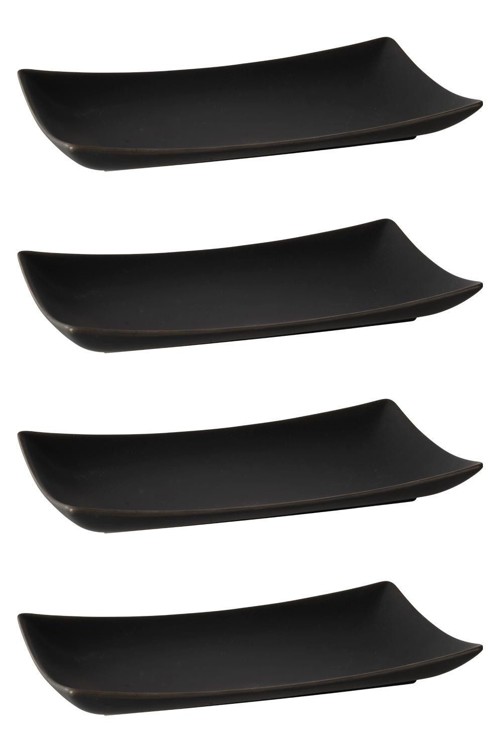 Servierplatte BRUNCH, 28,5 x 14 cm, Schwarz matt