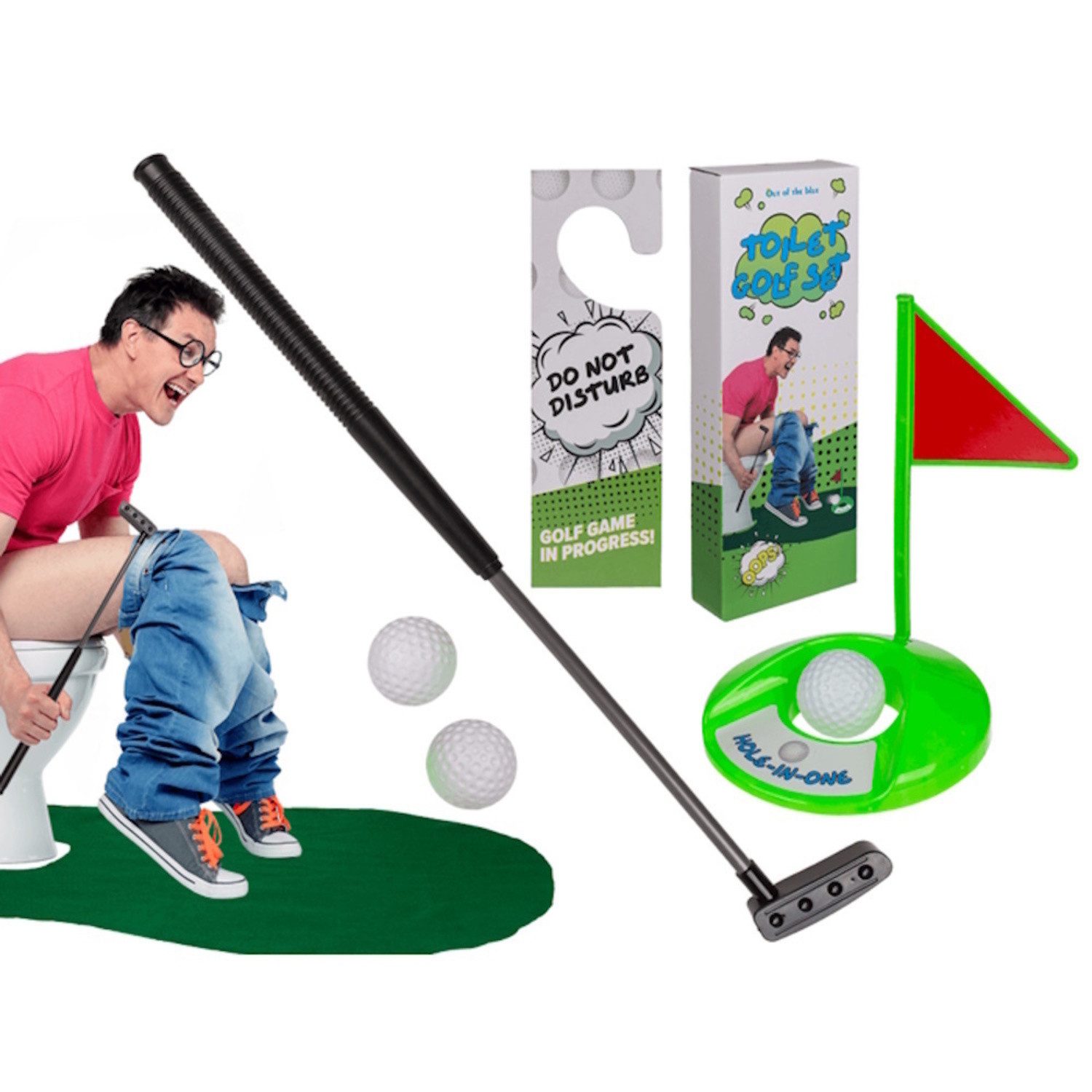 Out of the Blue Spiel Toiletten Golf - Toilet Time Golf