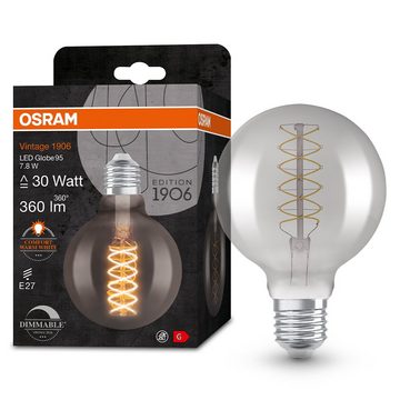 Osram LED-Leuchtmittel LED VINTAGE E27 GLÜHLAMPE GLOBE 95, E27