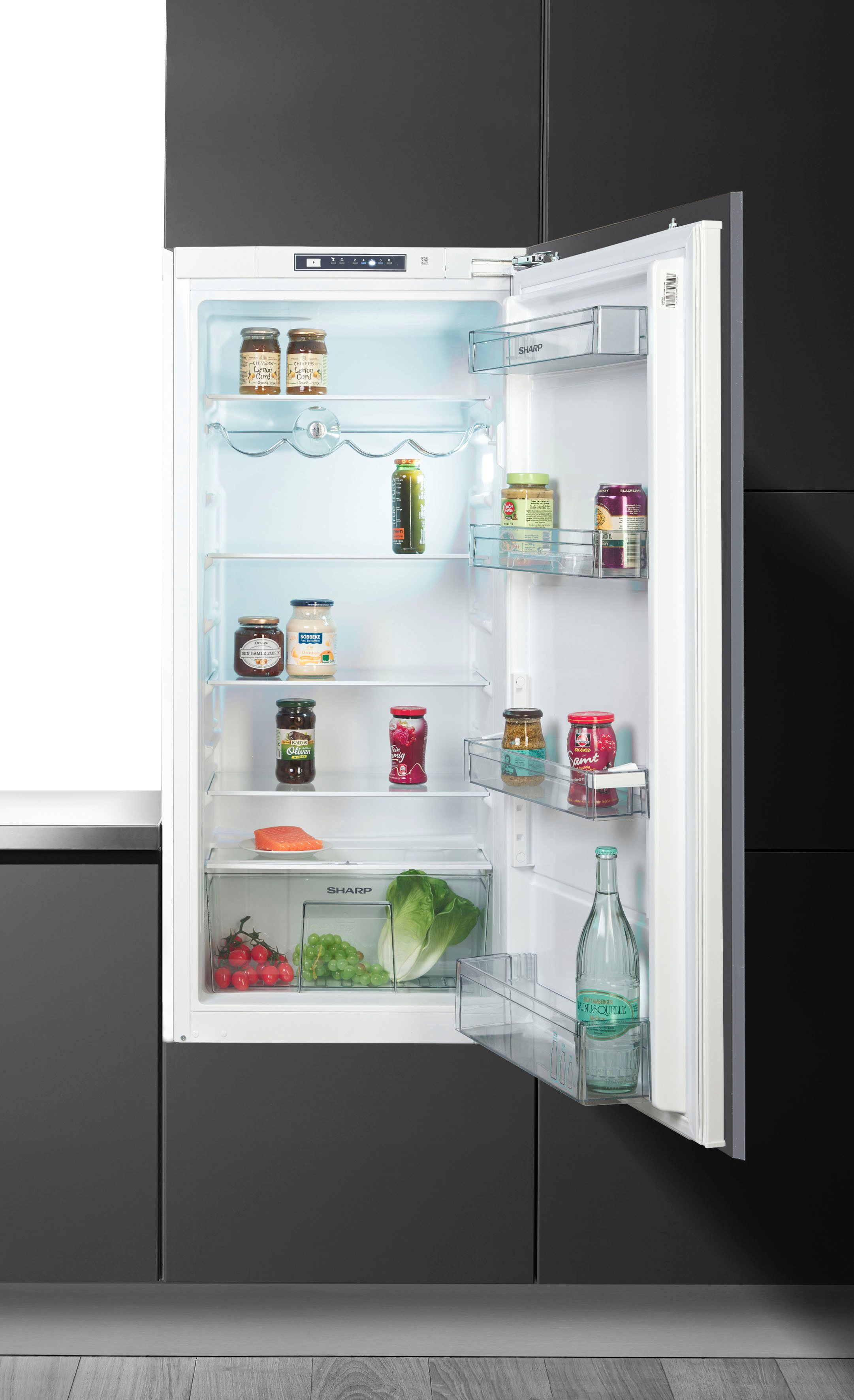 Sharp Einbaukühlschrank SJ-LD195E0XD-EU, 122,5 cm hoch, 54 cm breit, (123cm Nische), Festtür