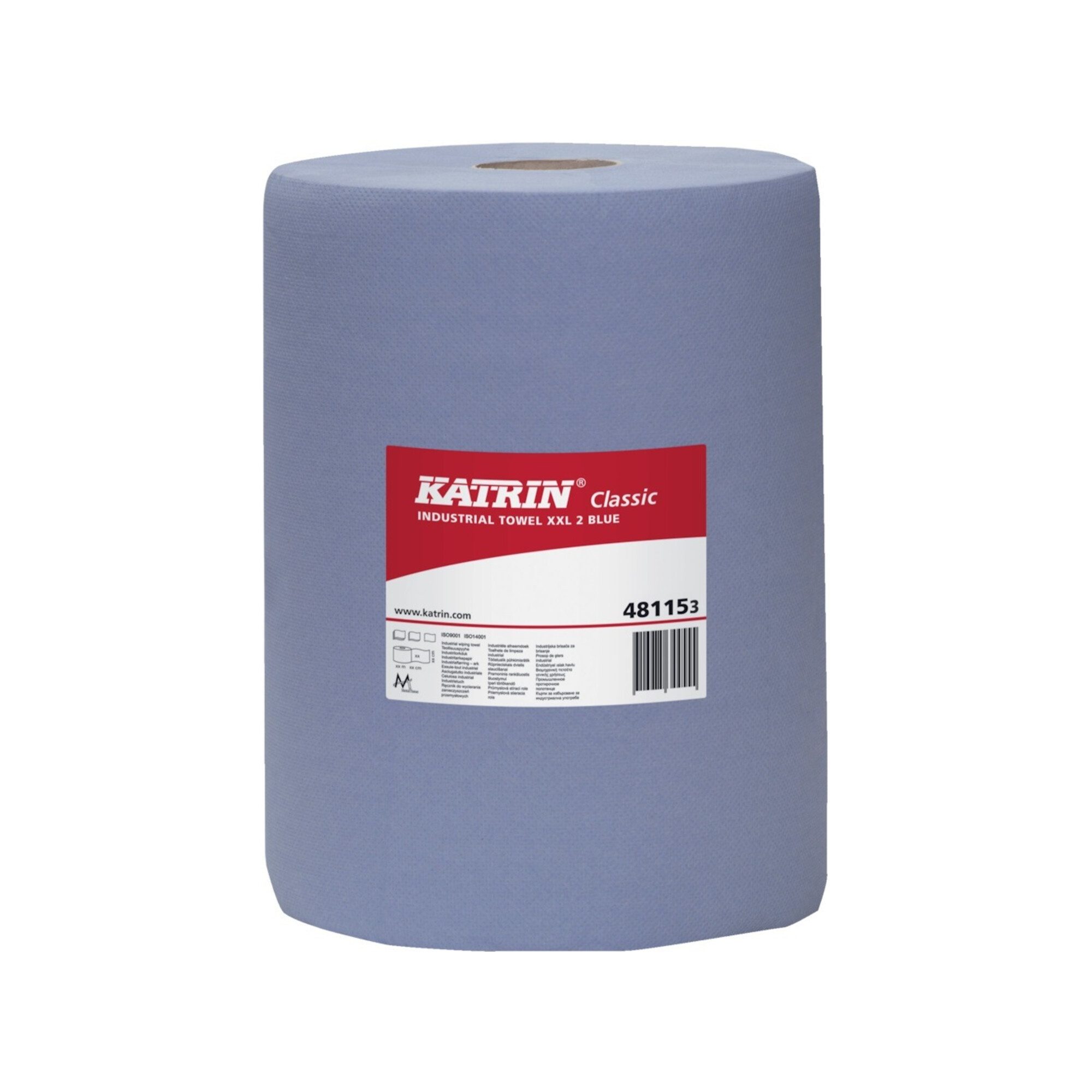 KATRIN Druckluftschlauch KATRIN Classic XXL 2 blue laminated 38x36 cm Rolle mit 500 Blatt 2 Stk