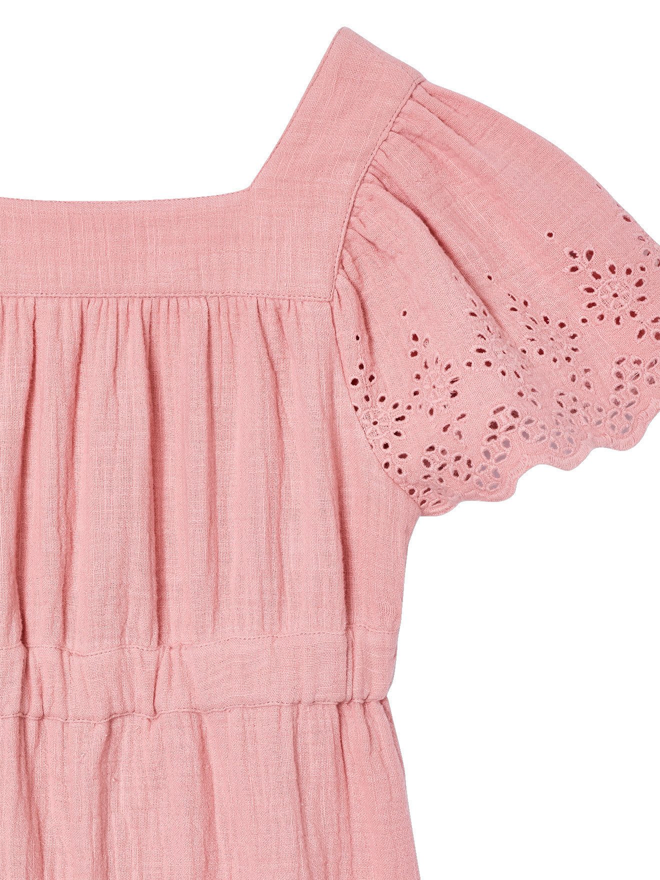 vertbaudet Jumpsuit Mädchen Jumpsuit aus Musselin mit Stickerei Stickerei