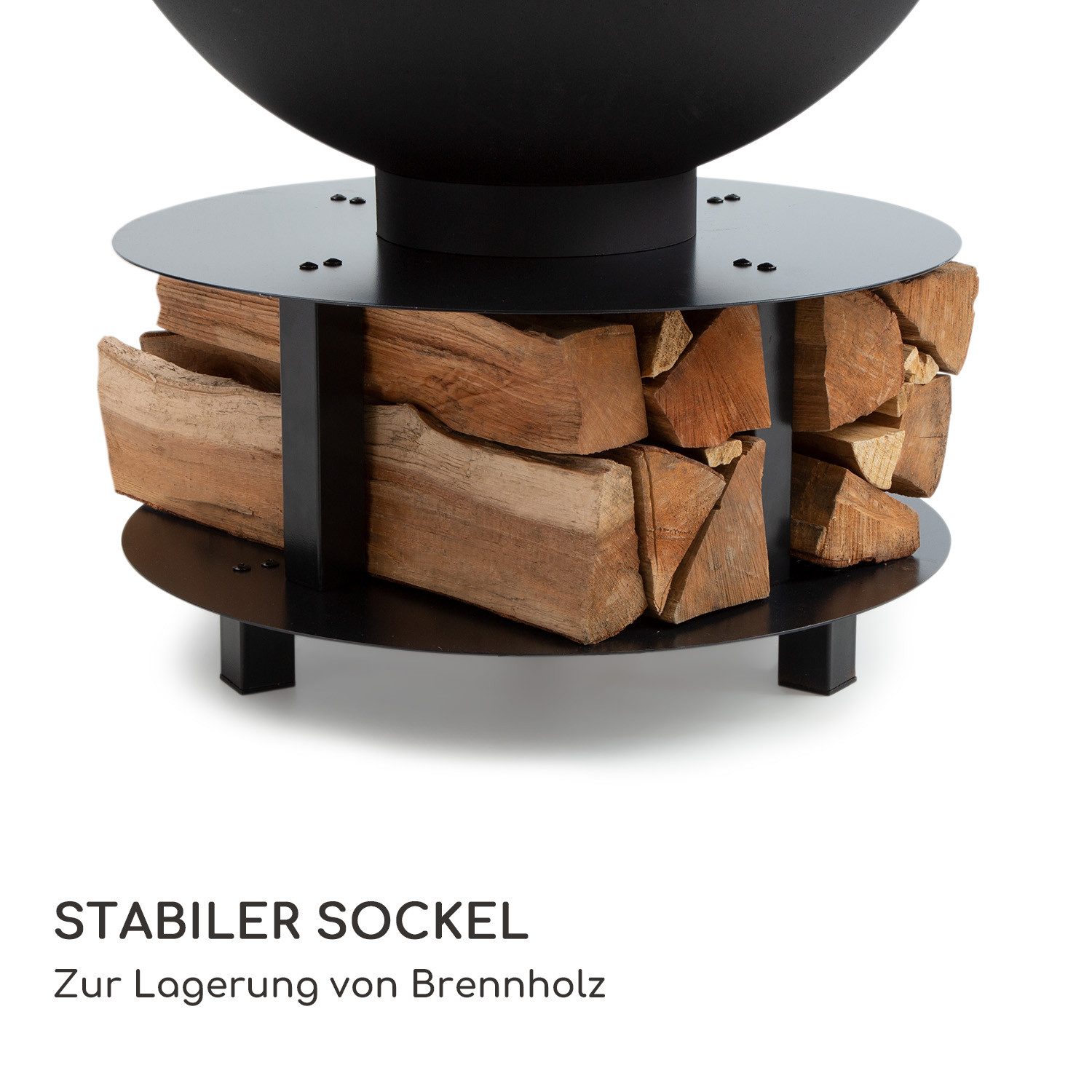blumfeldt Feuerschale Savage 2.0, (Set), Feuerschale Garten mit Grill Feuerkorb Feuerstelle Outdoor