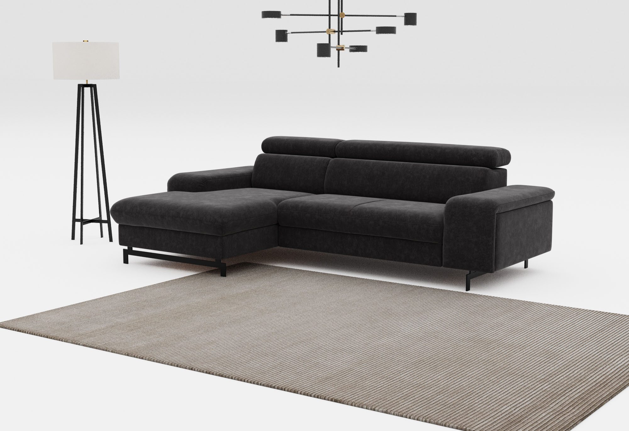 COTTA Ecksofa Emma L-Form, B: 267 cm, mit Kopfteilverstellung, optional Bettfunktion & Bettkasten